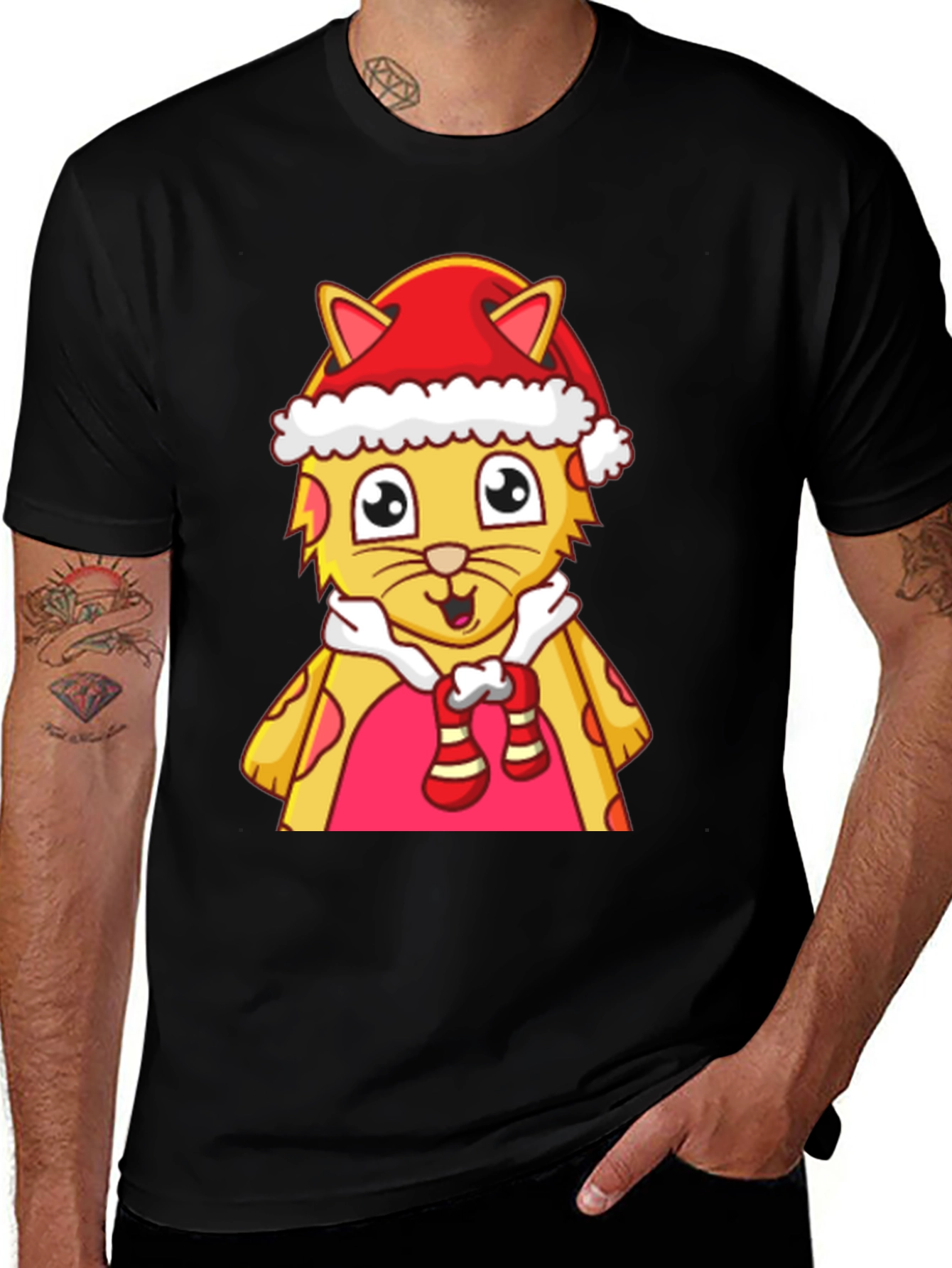Variant 25 of Festive Cat Graphic T-Shirt