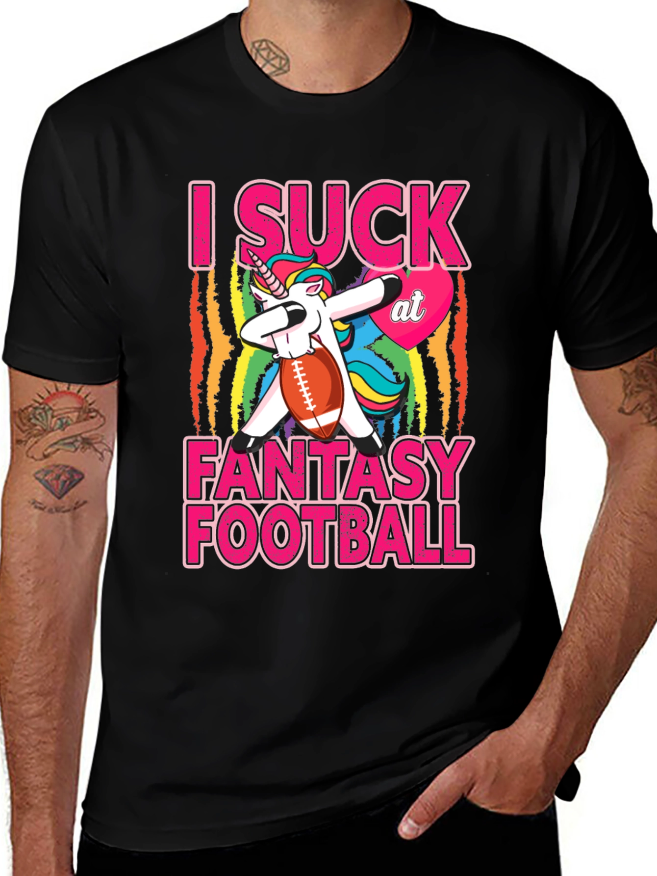 Variant 20 of I Suck at Fantasy Football Unicorn T-Shirt