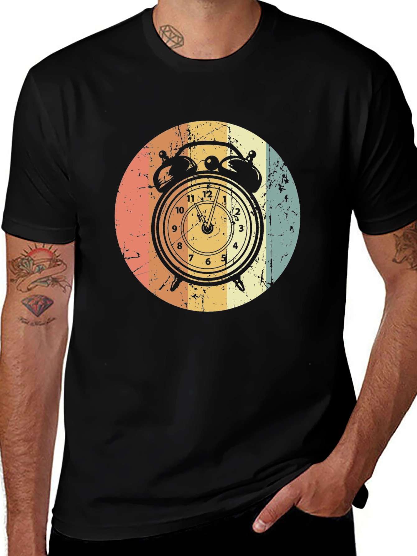 Variant 25 of Retro Alarm Clock Graphic T-Shirt