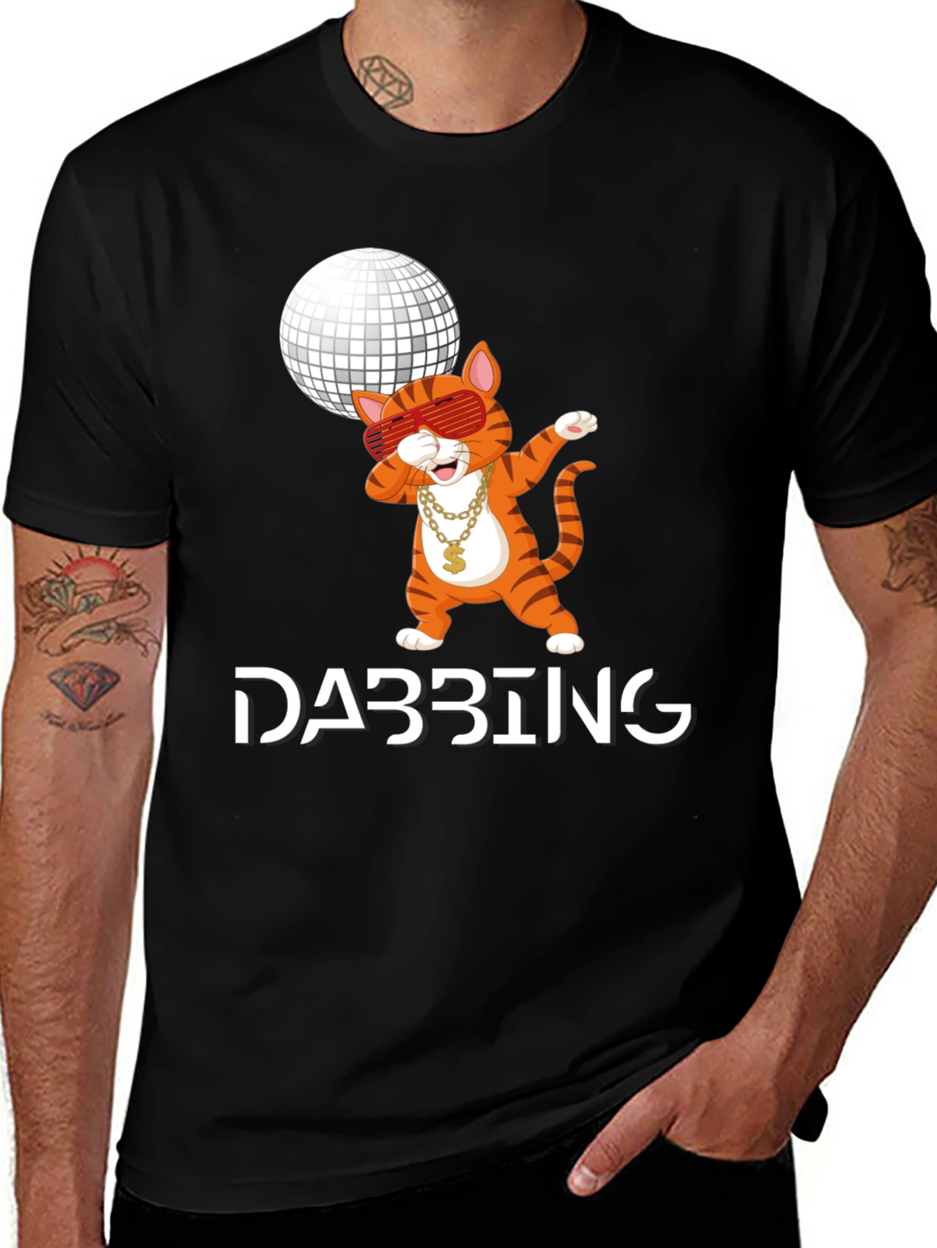 Variant 11 of Dabbing Cat T-Shirt - Funny Graphic Tee