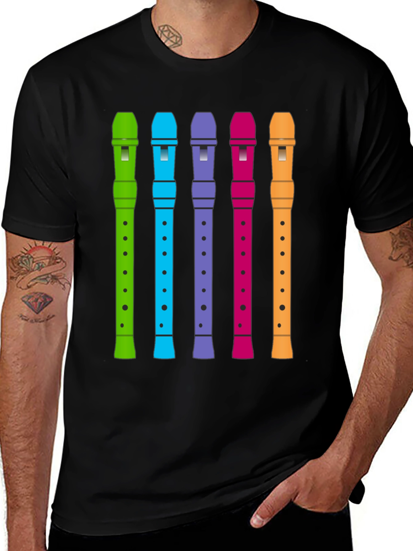 Variant 25 of Recorder Instrument Graphic Tee