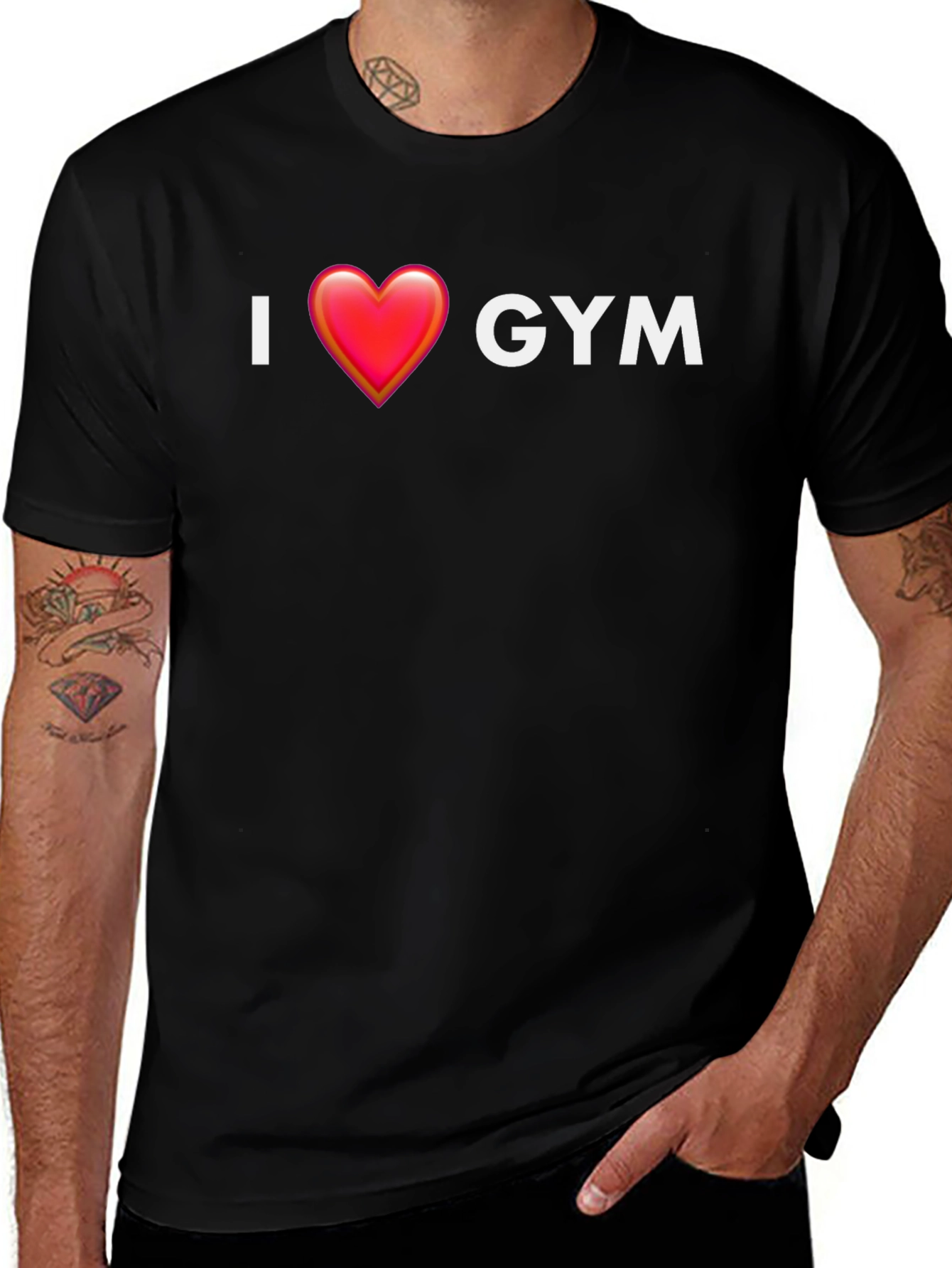 Variant 13 of I Heart Gym Black T-Shirt