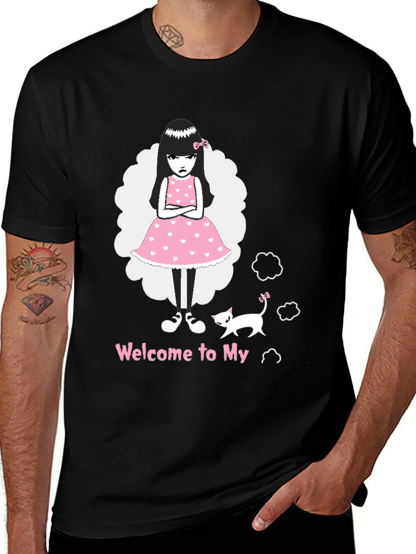 Variant 2 of Grumpy Girl Black T-Shirt