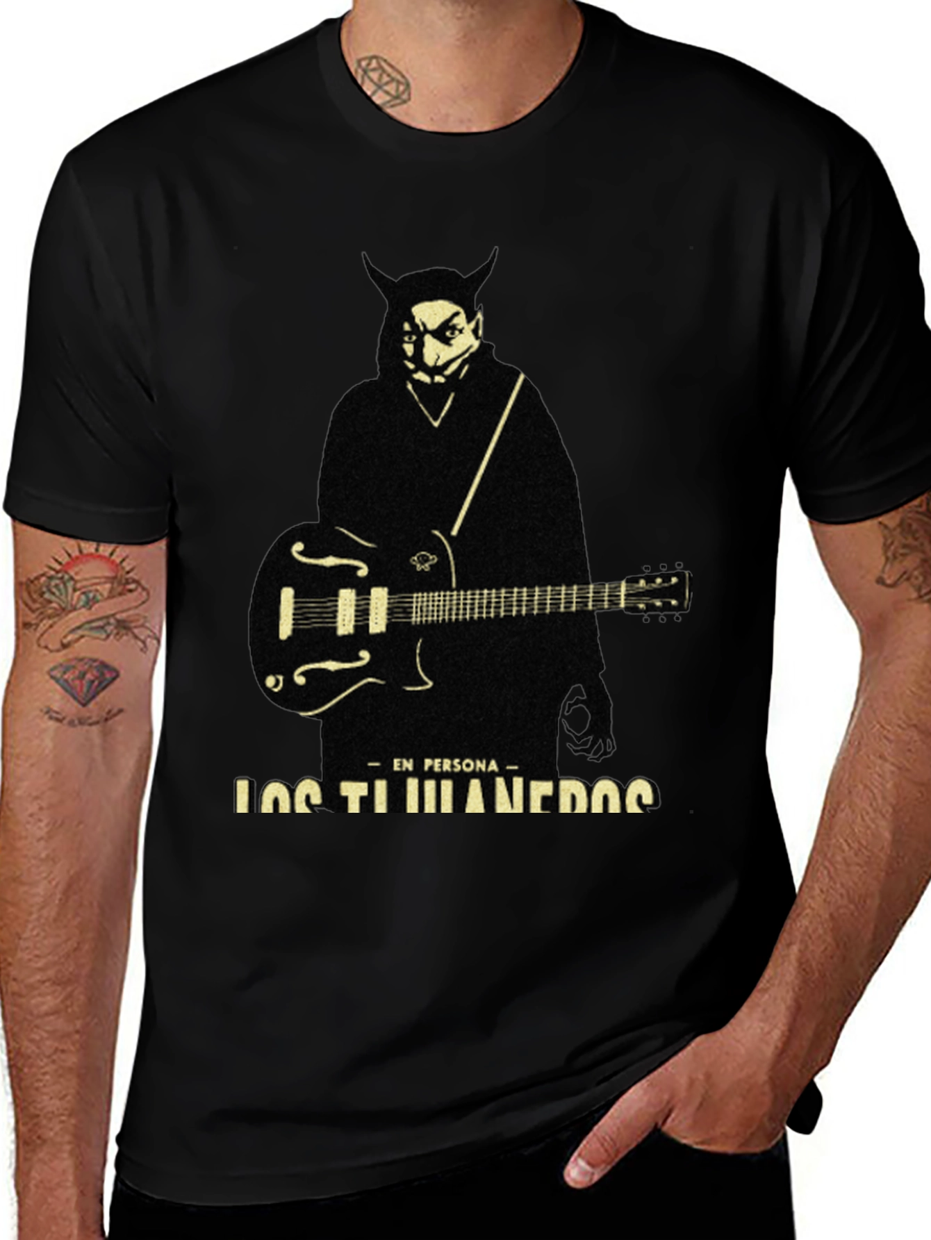 Variant 18 of Los Tijuana Devils T-Shirt - Black Graphic Tee