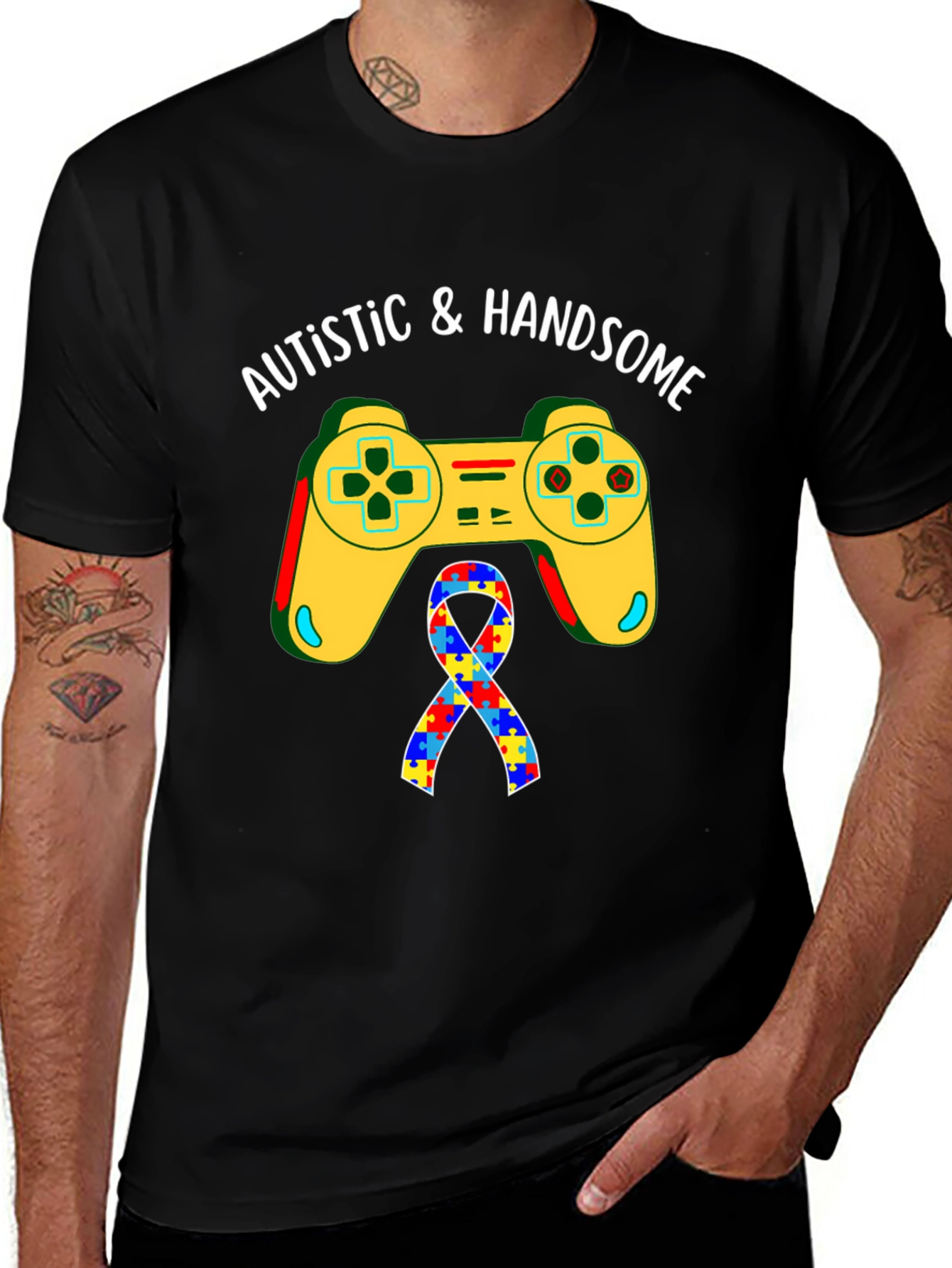 Autistic & Handsome Gaming T-Shirt