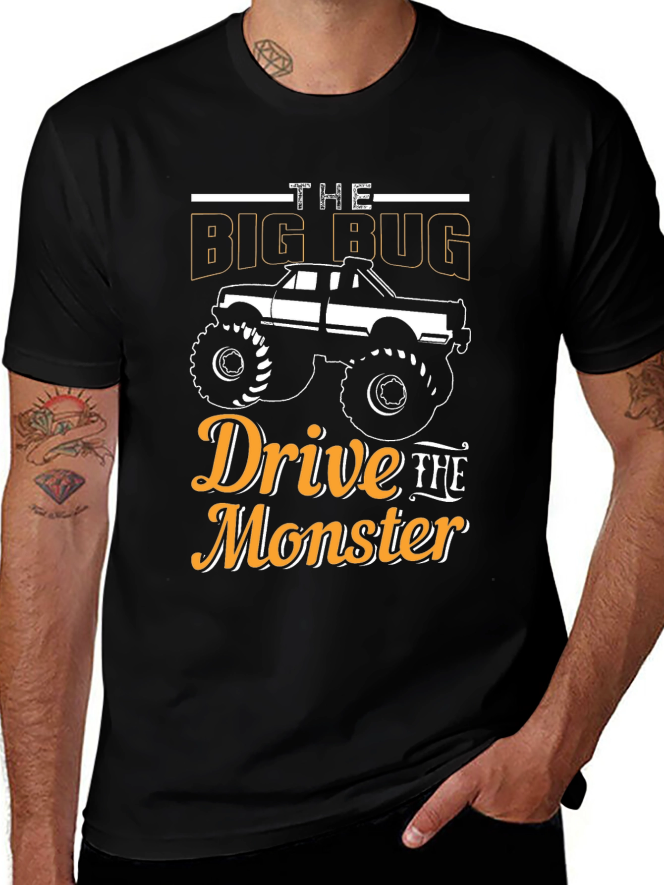 Variant 29 of The Big Bug Drive the Monster Black T-Shirt