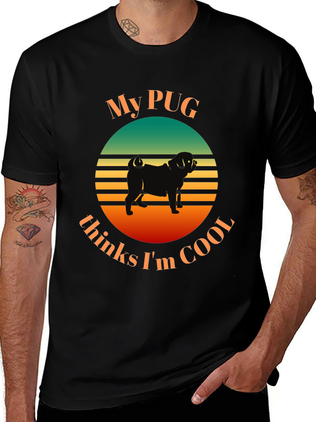 Variant 3 of My Pug Thinks I'm Cool T-Shirt