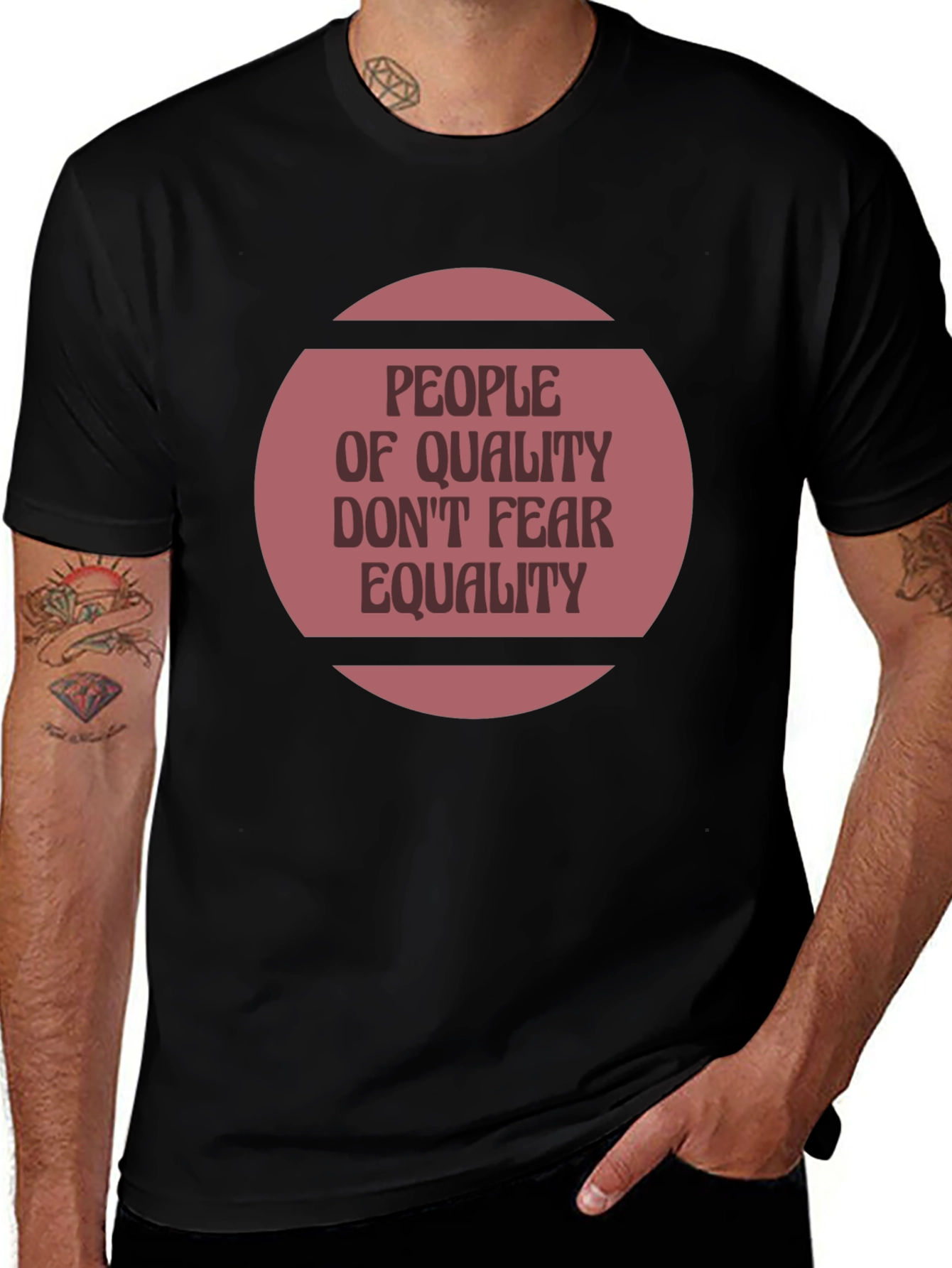 Variant 2 of Equality T-Shirt: People of Quality Design