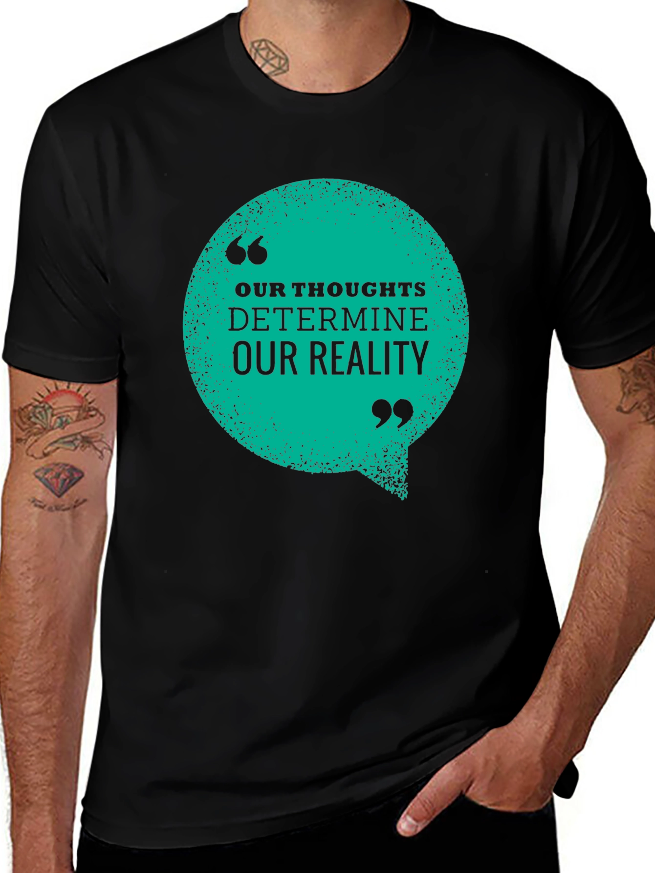 Variant 3 of Inspirational Quote T-Shirt: Our Thoughts, Our Reality