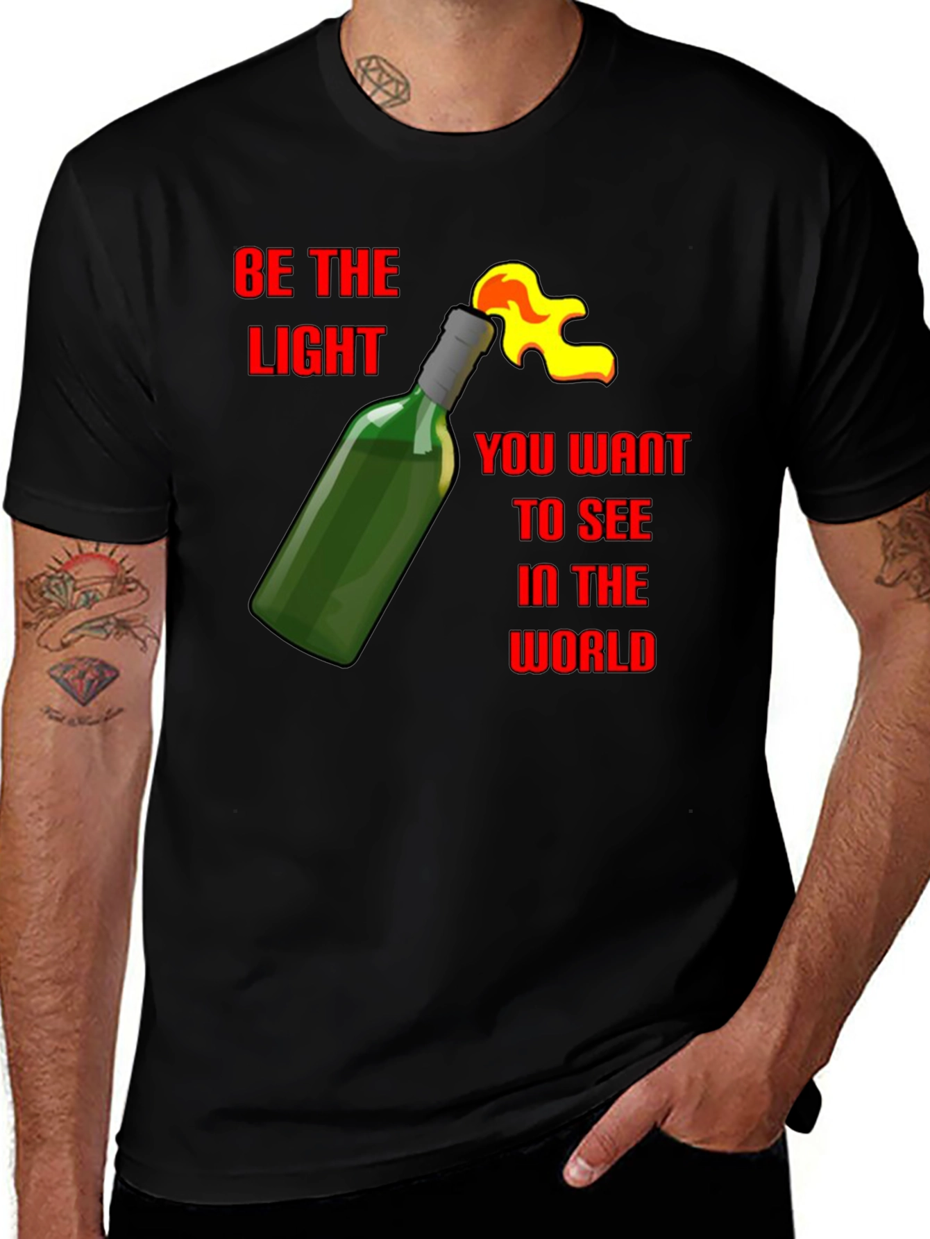 Variant 24 of Be the Light Molotov Cocktail T-Shirt