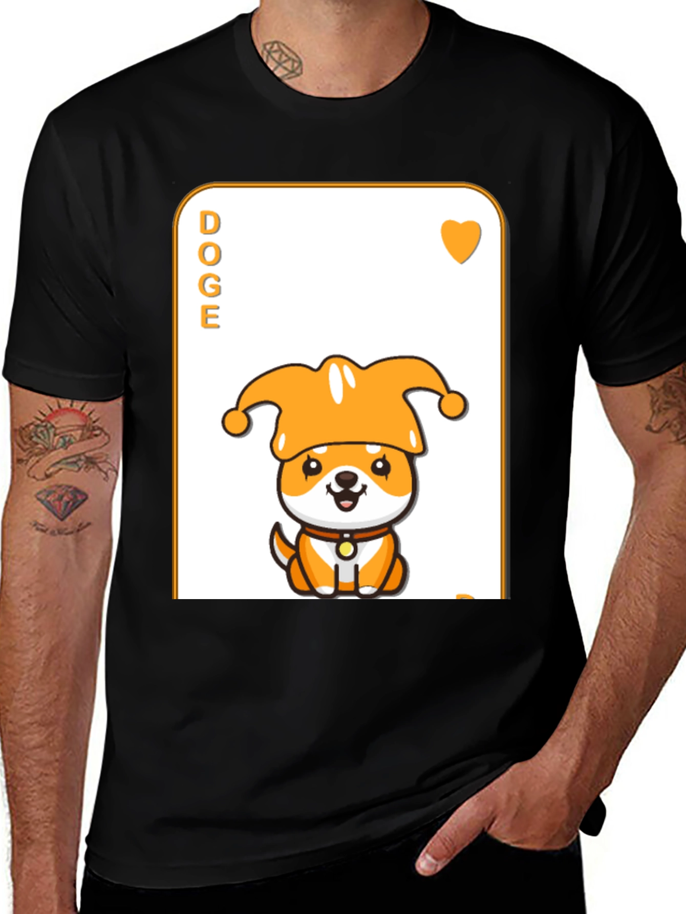 Doge Playing Card T-Shirt - Funny Crypto Tee