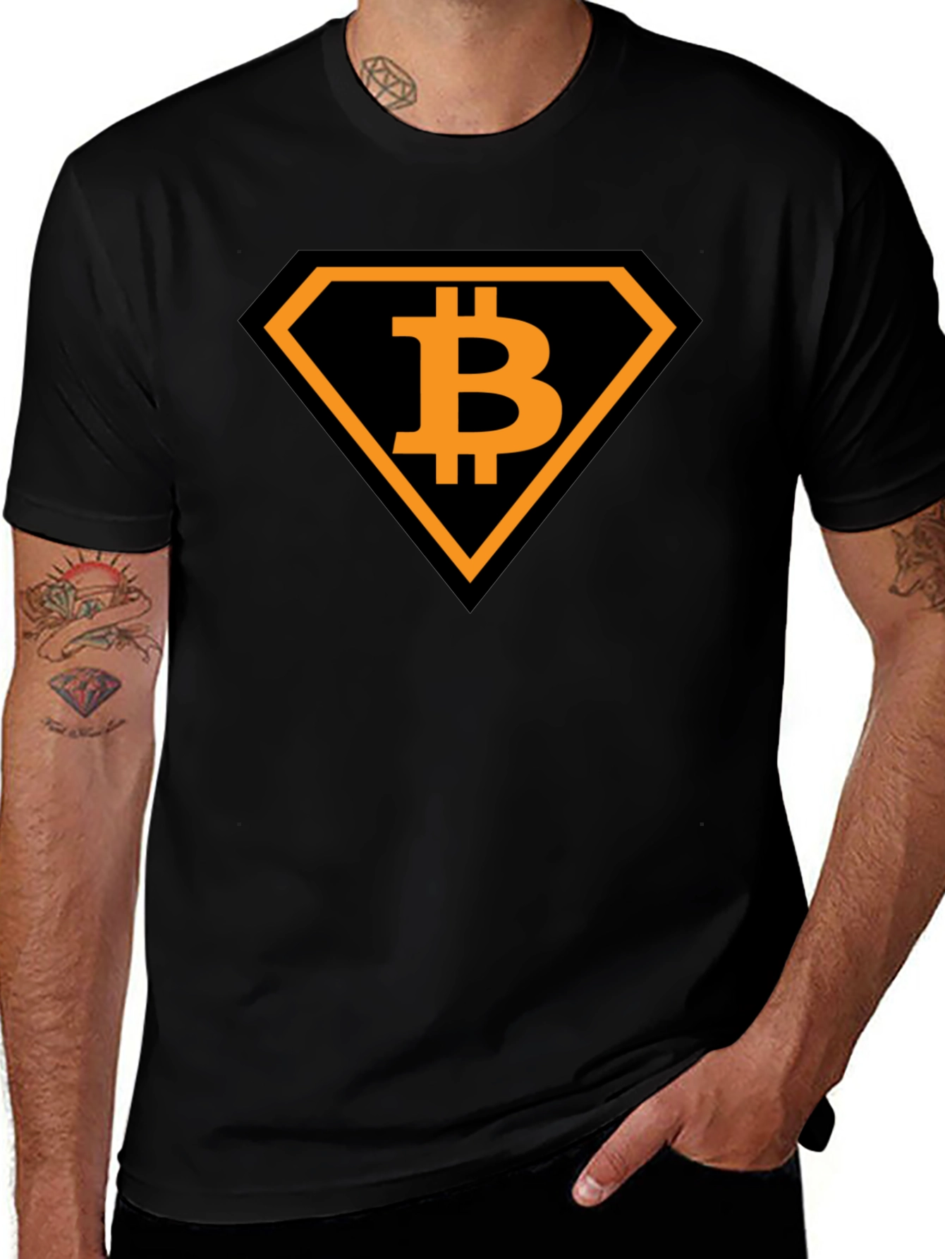 Variant 2 of Bitcoin Crypto T-Shirt - Super B Design