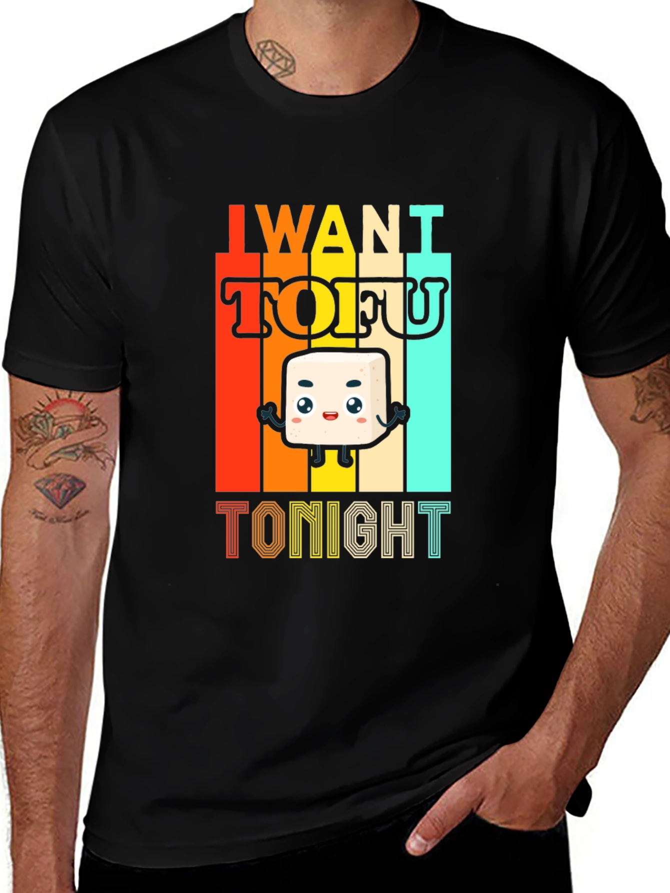 Variant 14 of I Want Tofu Tonight Black Graphic Tee