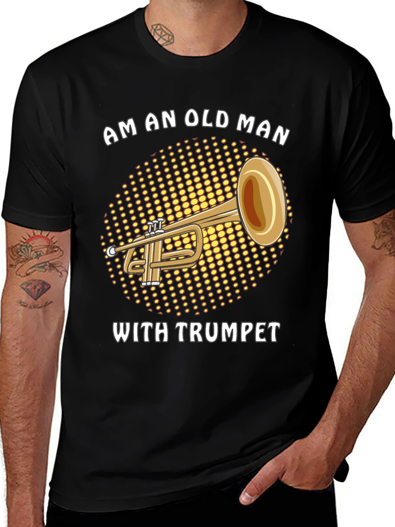 Variant 21 of Funny Trumpet Player Old Man T-Shirt