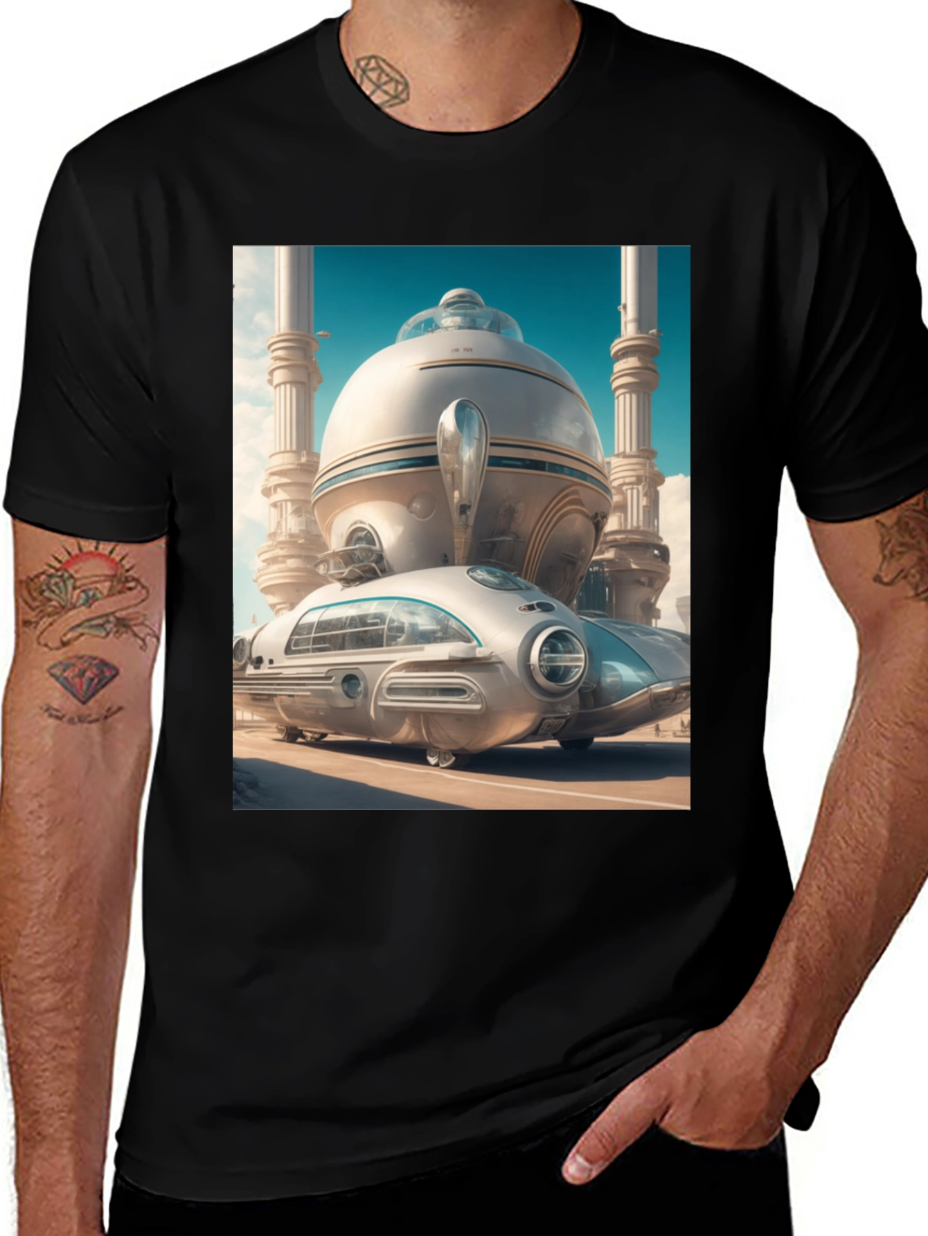 Variant 12 of Futuristic Retro T-Shirt