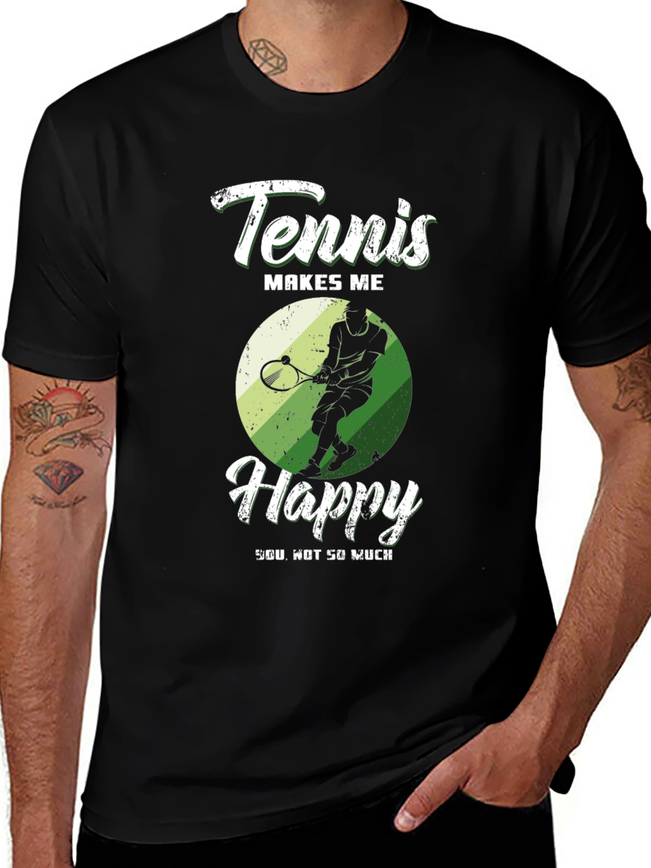 Variant 21 of Tennis Makes Me Happy Graphic T-Shirt