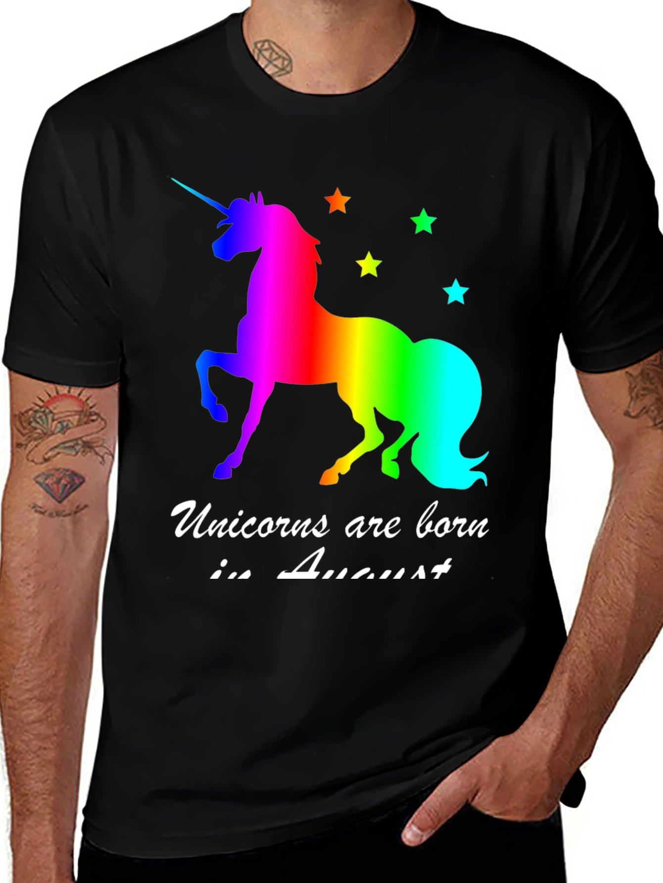 Variant 19 of Unicorns Are Born In August T-Shirt