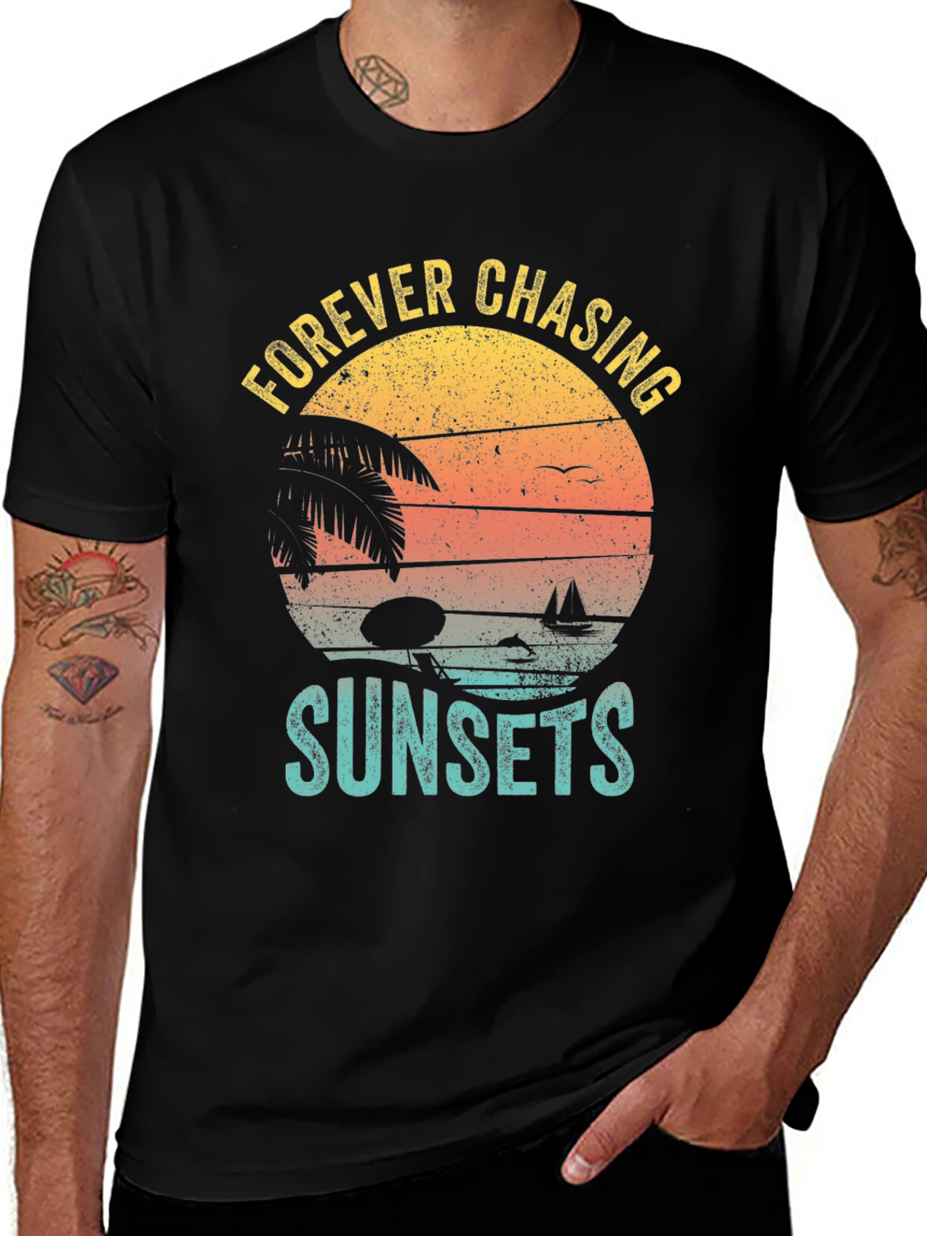 Variant 3 of Forever Chasing Sunsets Graphic Tee