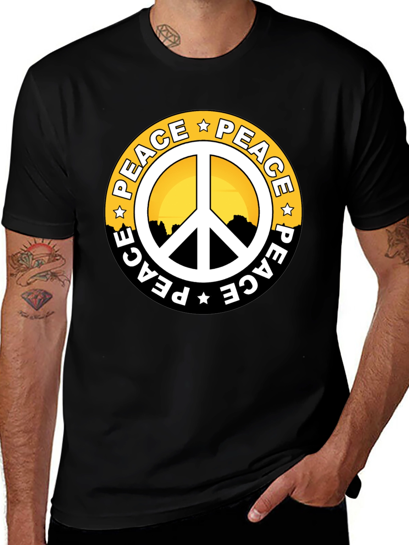 Variant 9 of Peace Symbol Graphic T-Shirt