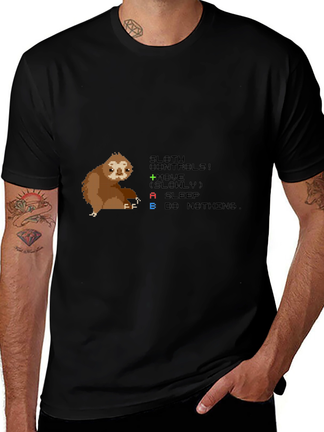 Variant 16 of Sloth Controls T-Shirt - Move Slowly, Sleep, Do Nothing!