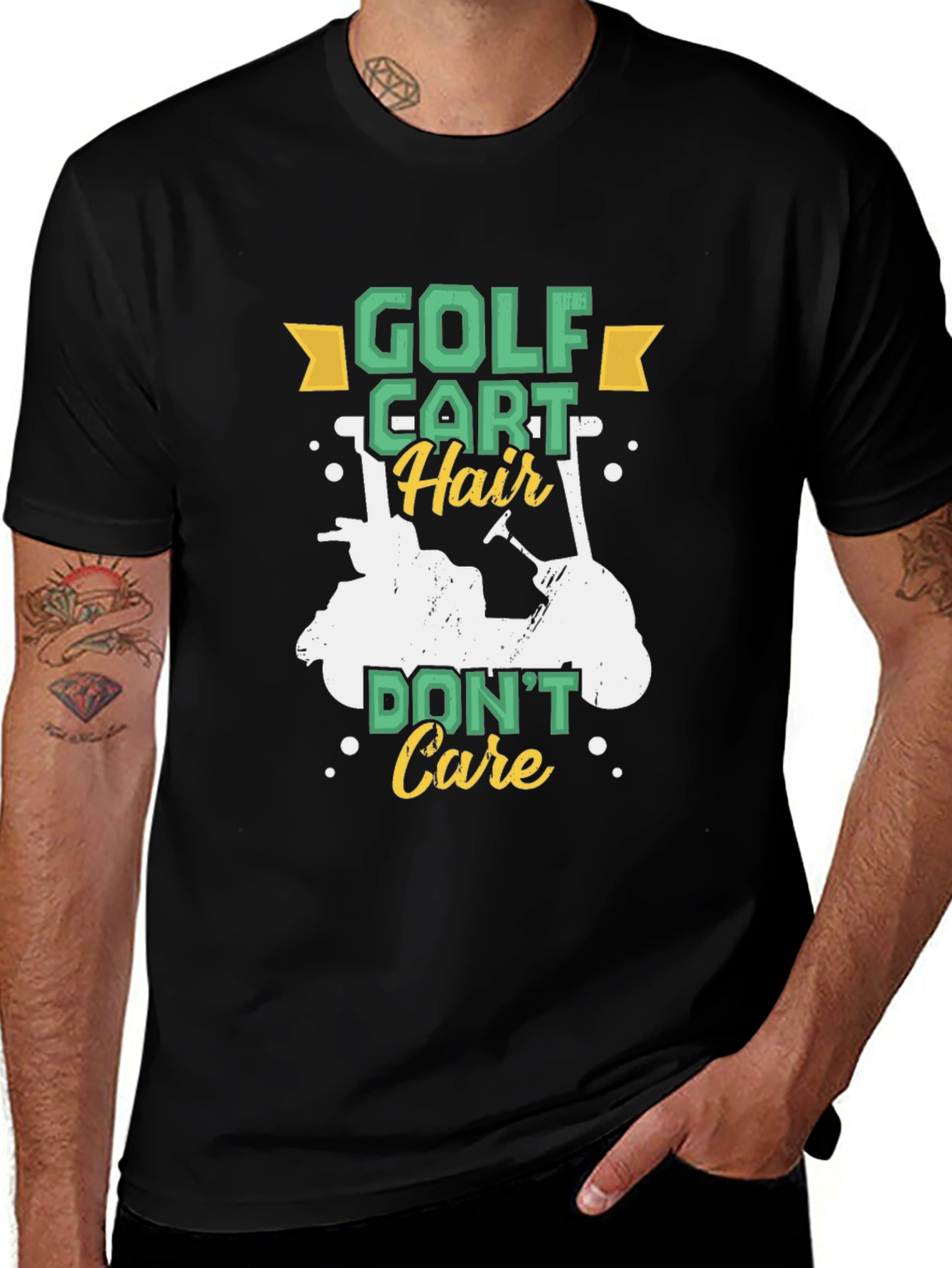 Variant 3 of Golf Cart Hair Don't Care Tee