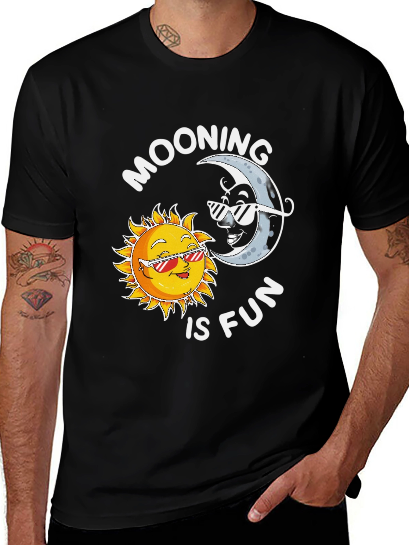 Variant 15 of Moons and Suns Graphic Tee - Funky Casual Shirt