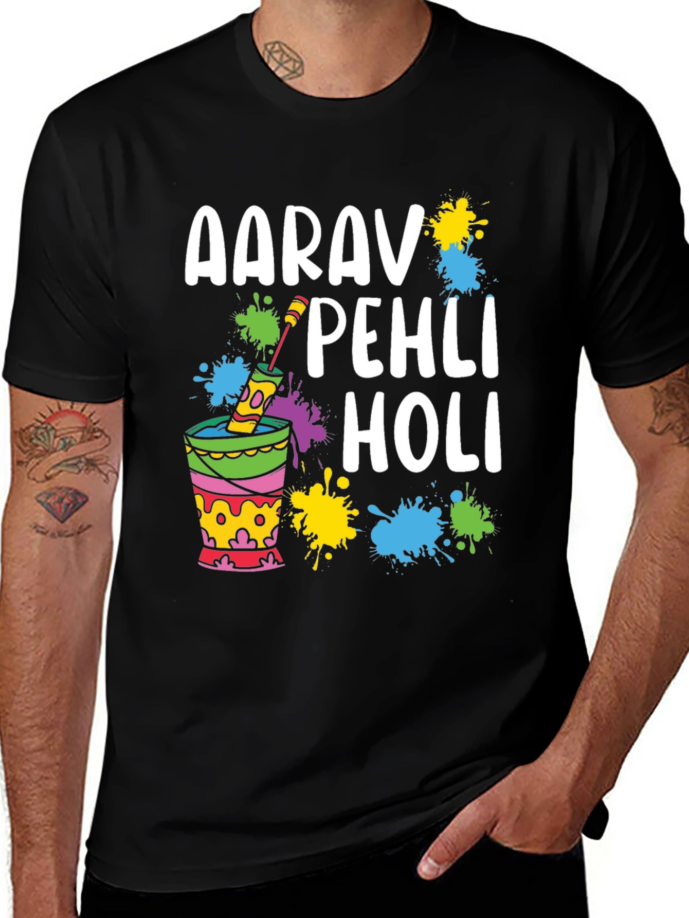 Aarav Pehli Holi T-Shirt - Holi Festival Celebration Tee