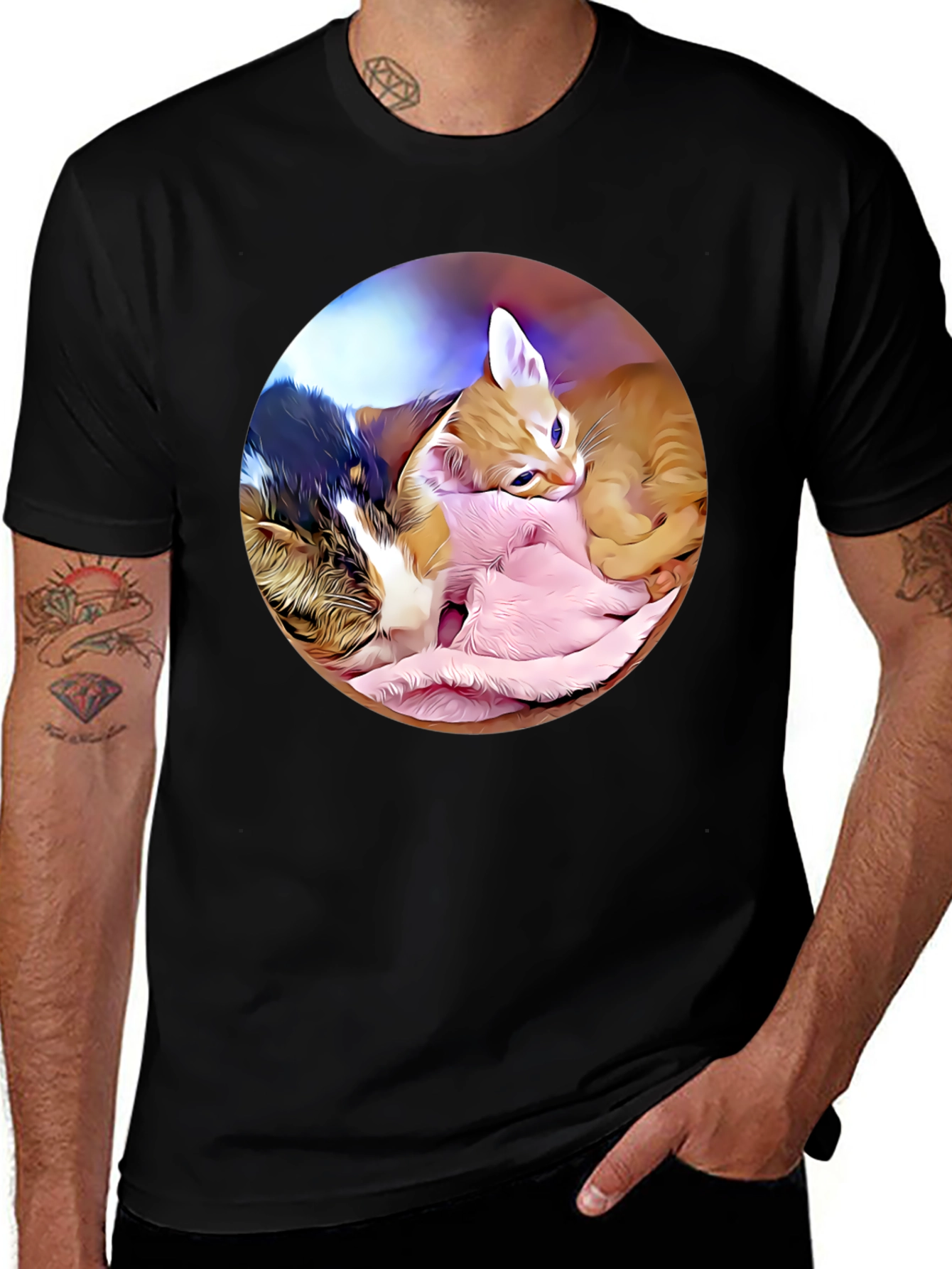 Variant 25 of Cute Kittens Graphic T-Shirt - Soft Cotton Blend