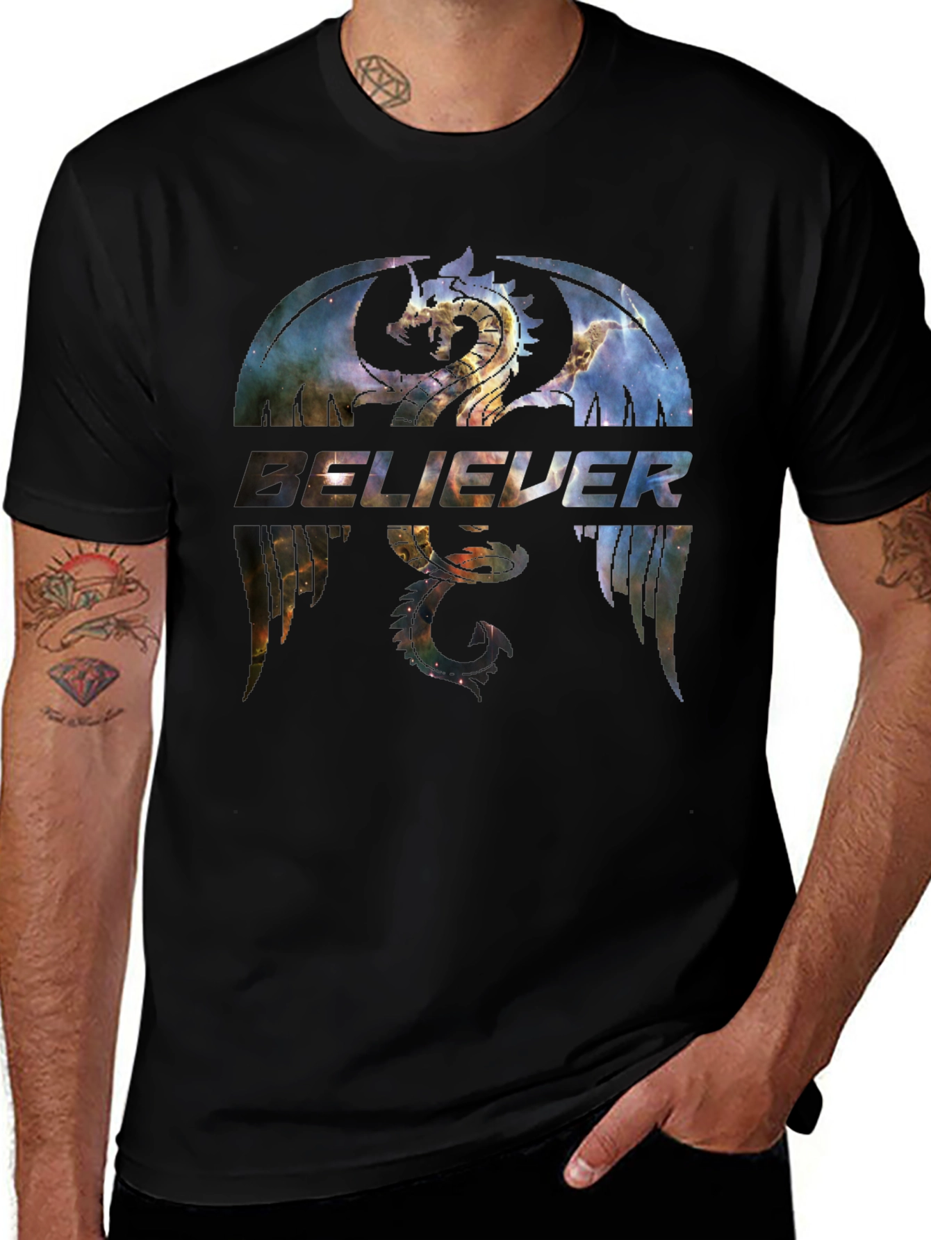 Variant 19 of Believer Dragon Galaxy Graphic T-Shirt