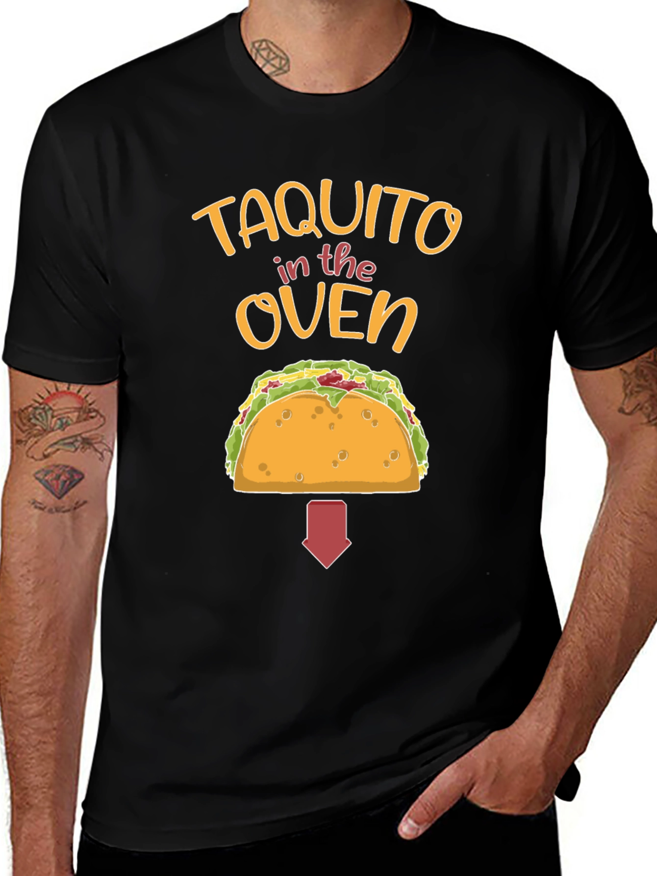 Taquito in the Oven Pregnancy Announcement T-Shirt