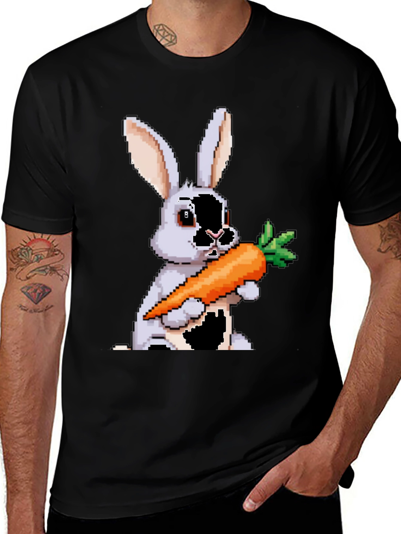 Variant 21 of Pixel Bunny & Carrot T-Shirt