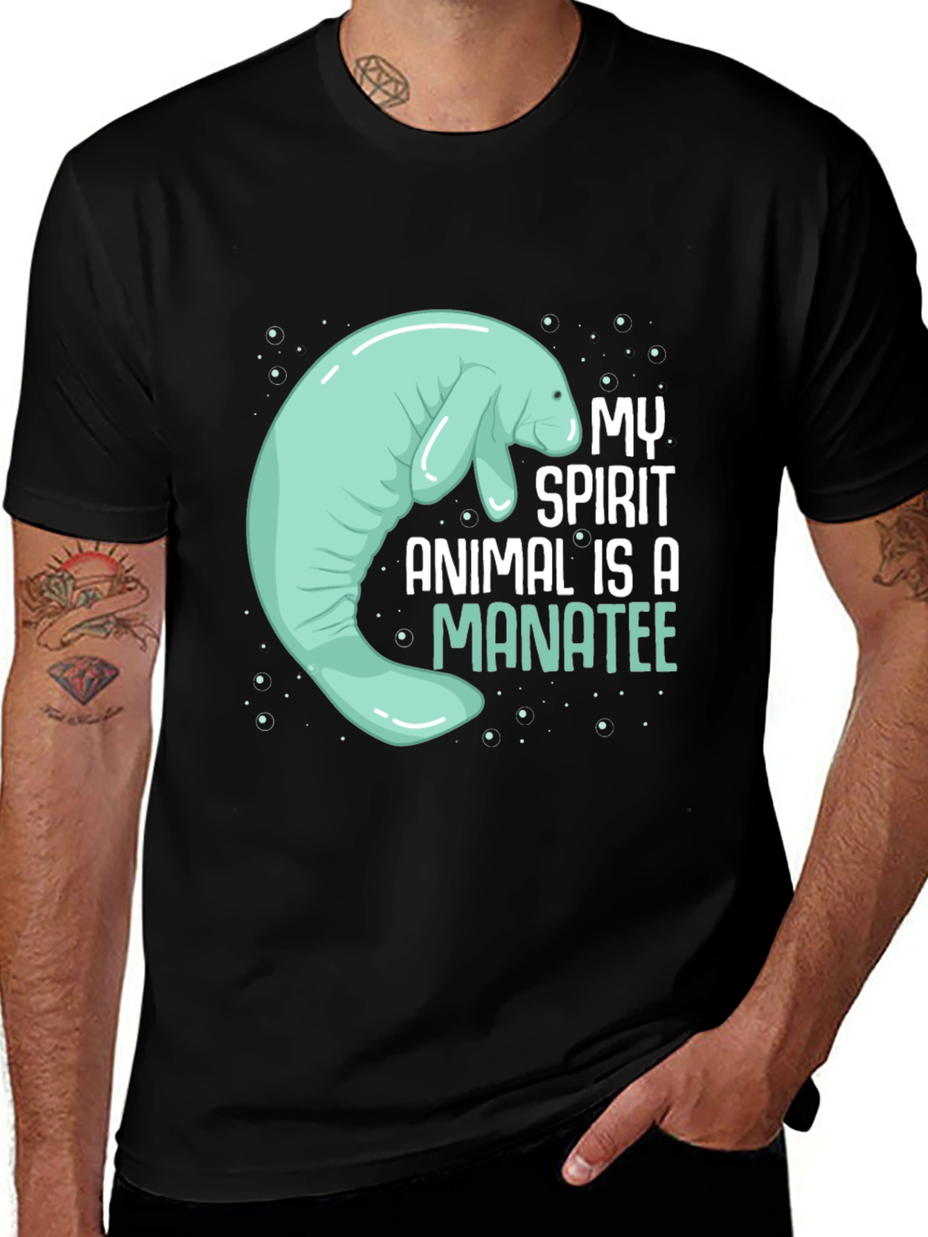 Variant 19 of Manatee Spirit Animal Graphic Tee