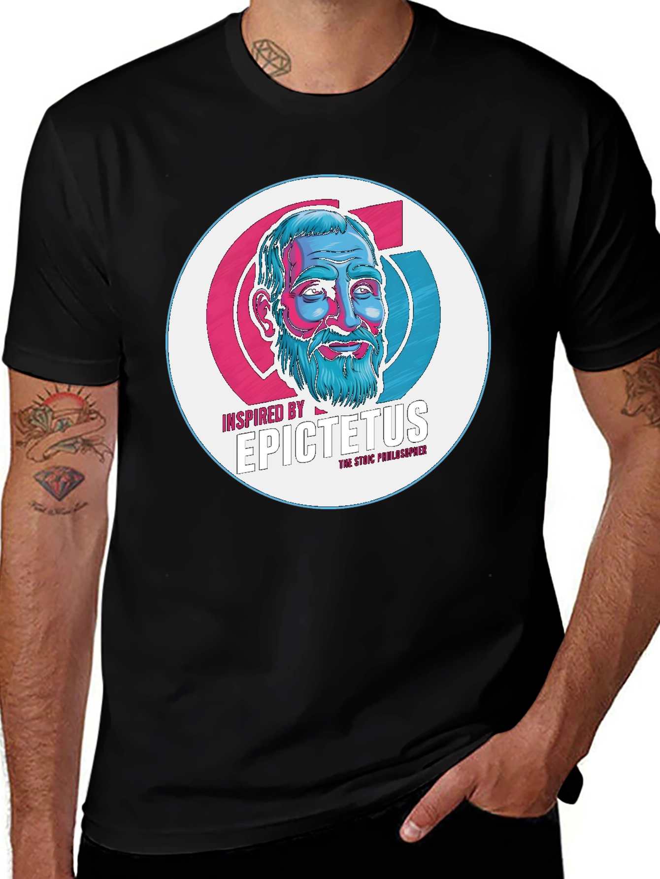 Variant 14 of Epictetus Inspired Graphic T-Shirt - Stoic Philosopher Tee