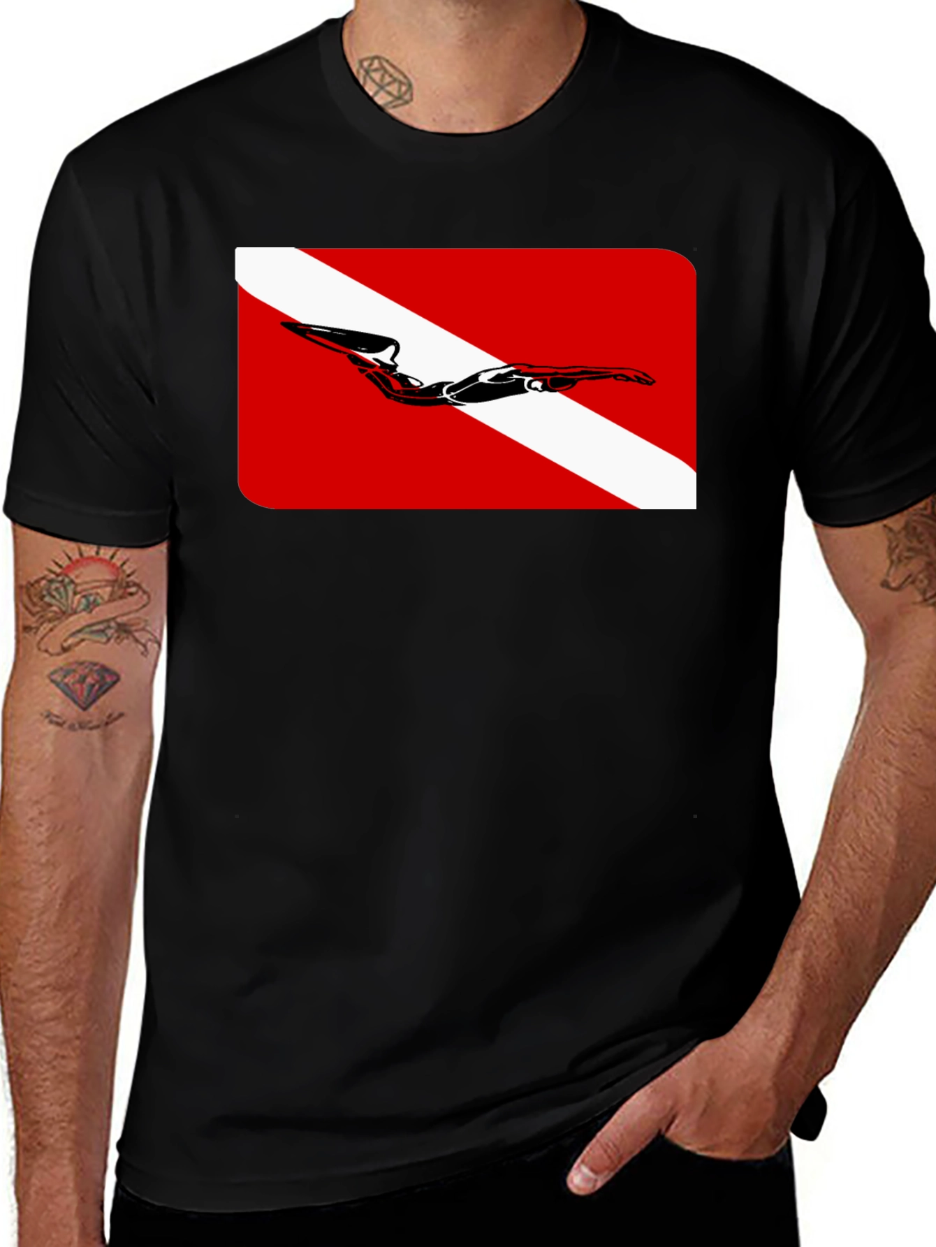 Diver Down Flag T-Shirt - Scuba Diving Tee