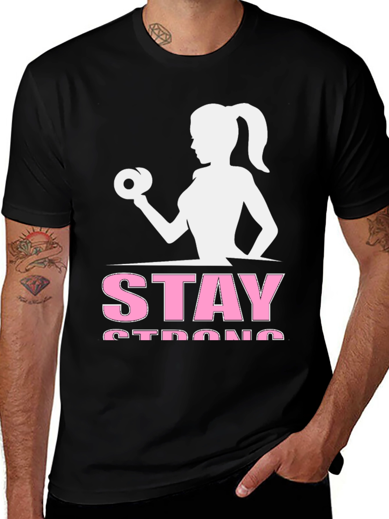 Stay Strong Woman's Workout Graphic Tee