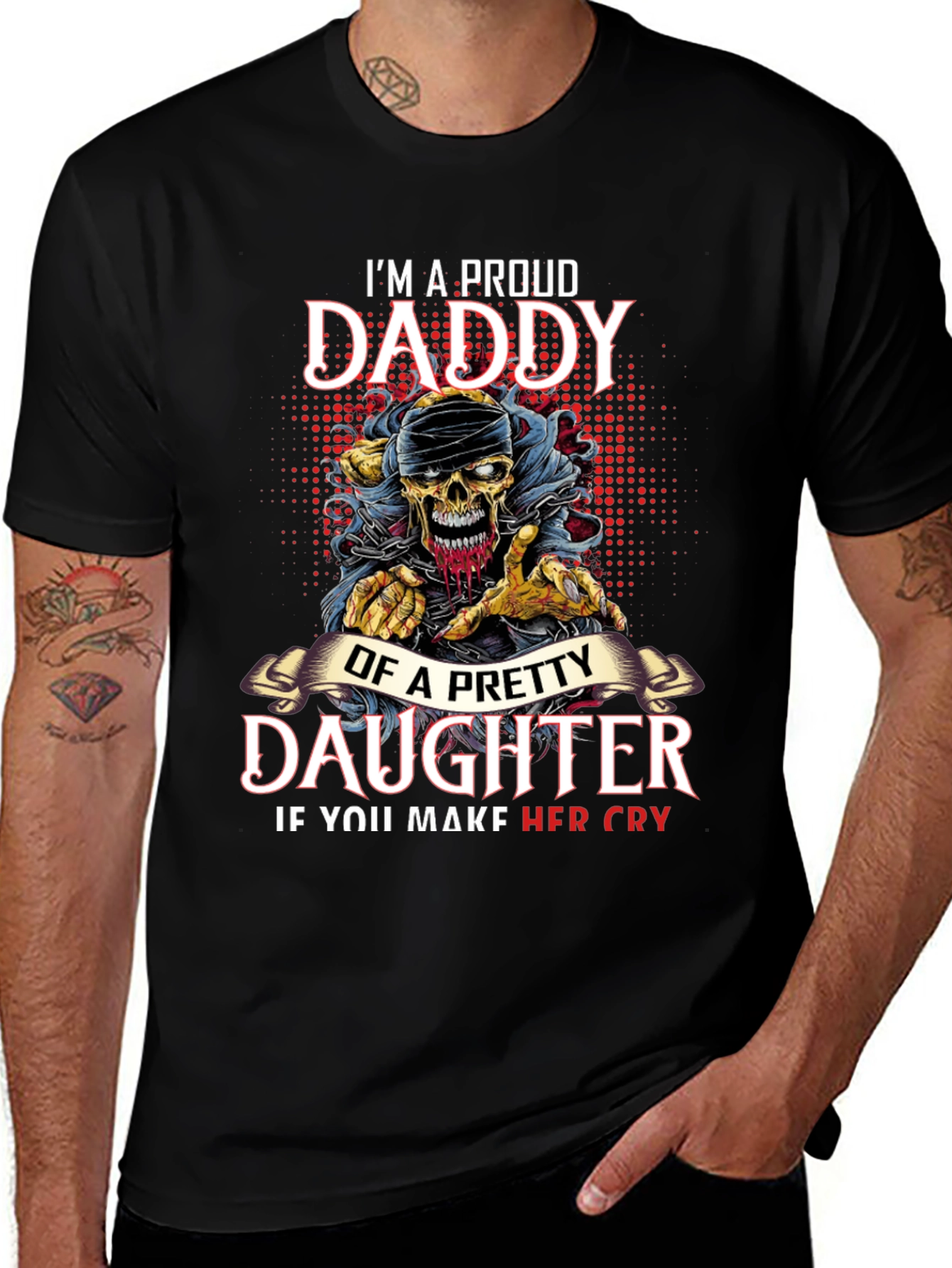 Variant 4 of Proud Daddy Daughter Graphic Tee