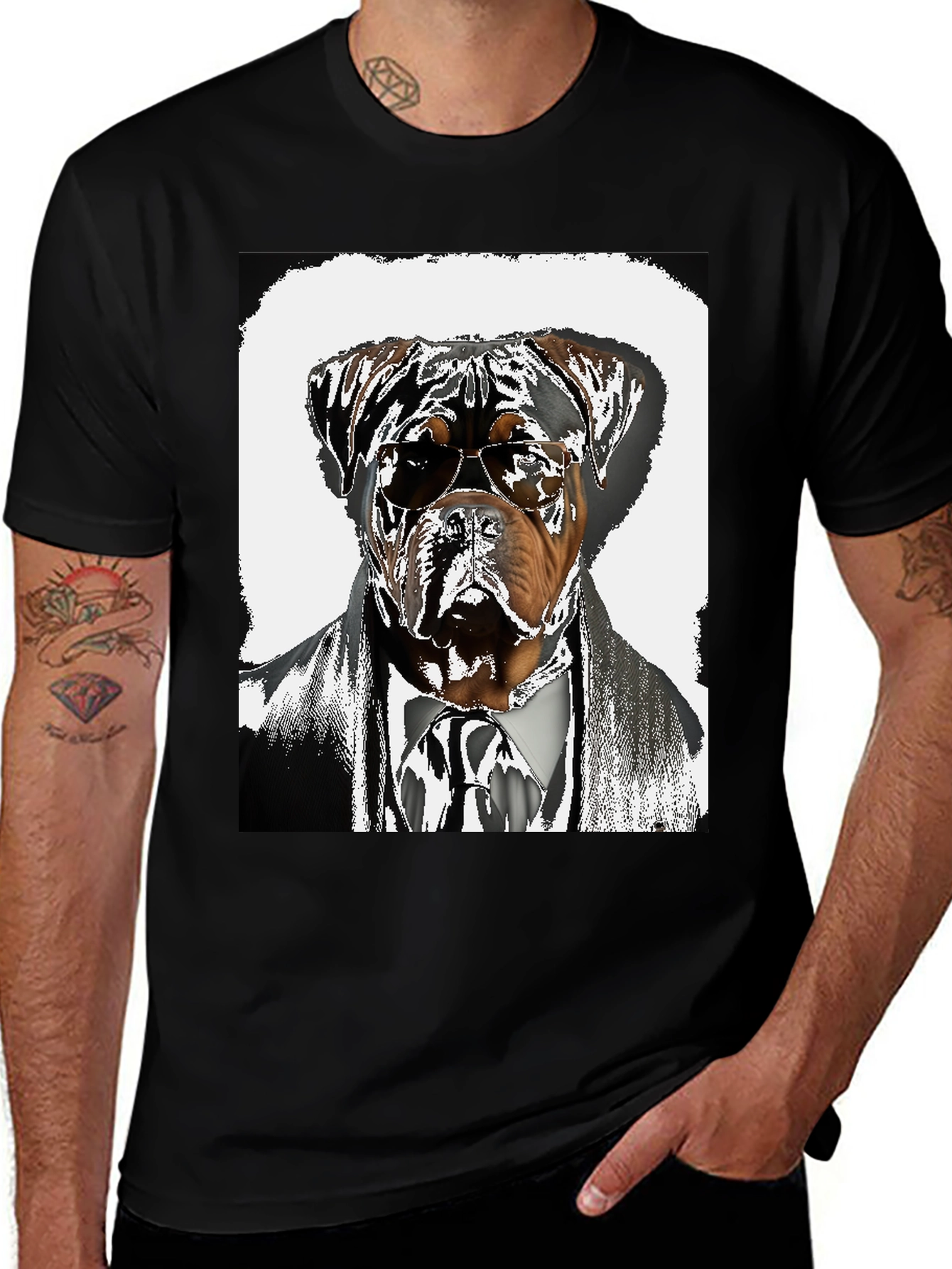 Variant 19 of Dogfather Graphic Tee - Cool Canine Style