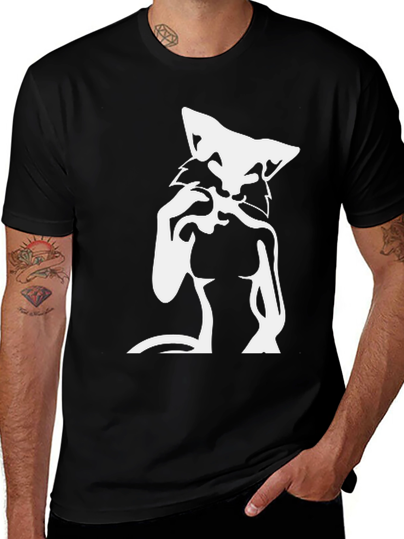Variant 17 of Wolf Graphic T-Shirt - Men's Black Tee