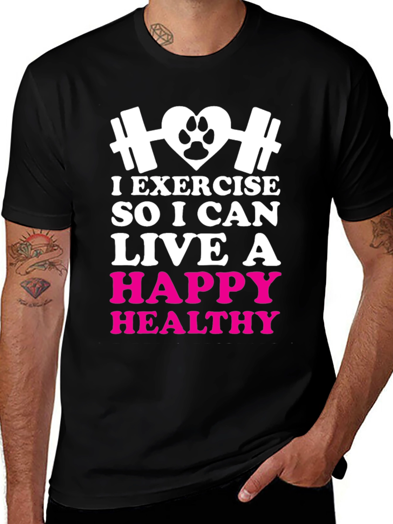 Variant 13 of Exercise for a Happy Healthy Life T-Shirt
