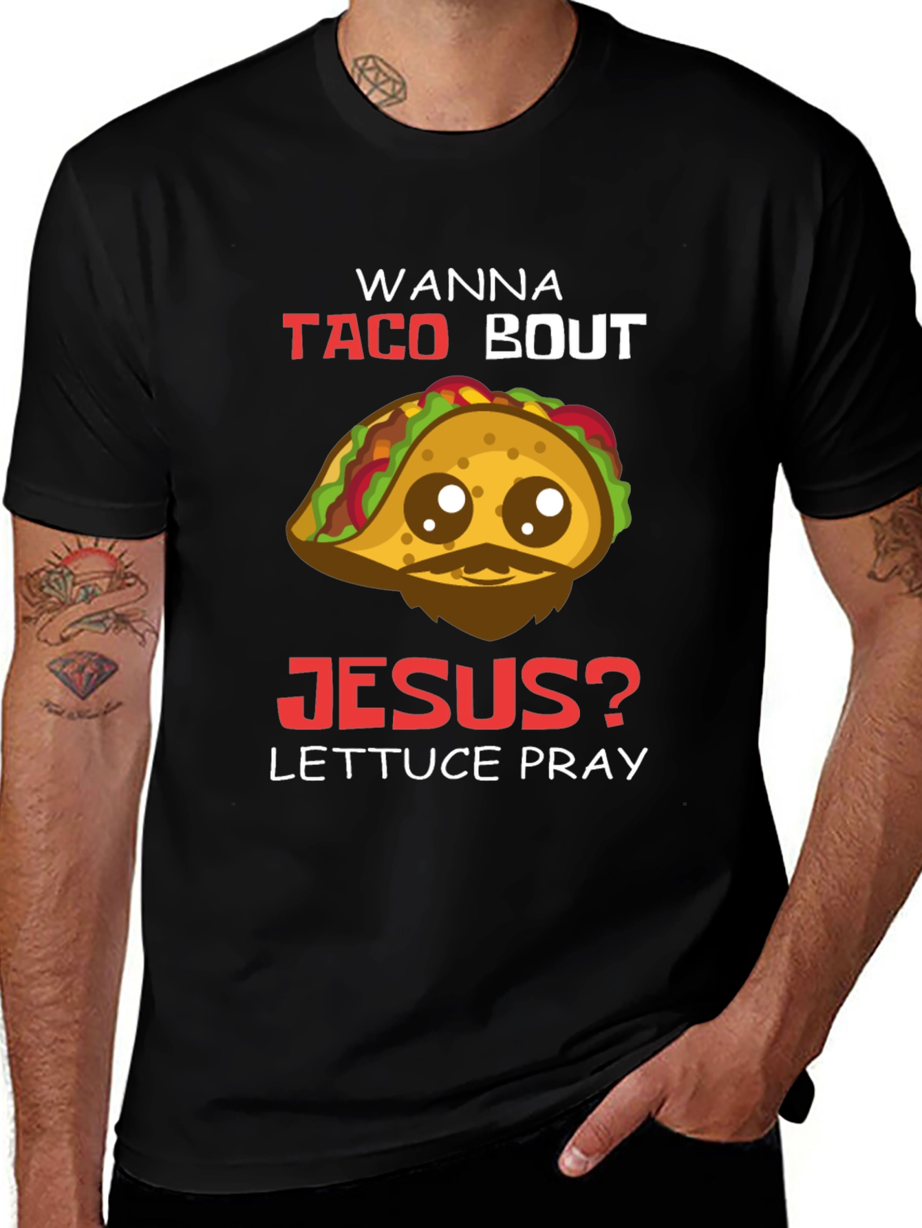 Variant 6 of Wanna Taco Bout Jesus T-Shirt - Christian Humor Tee