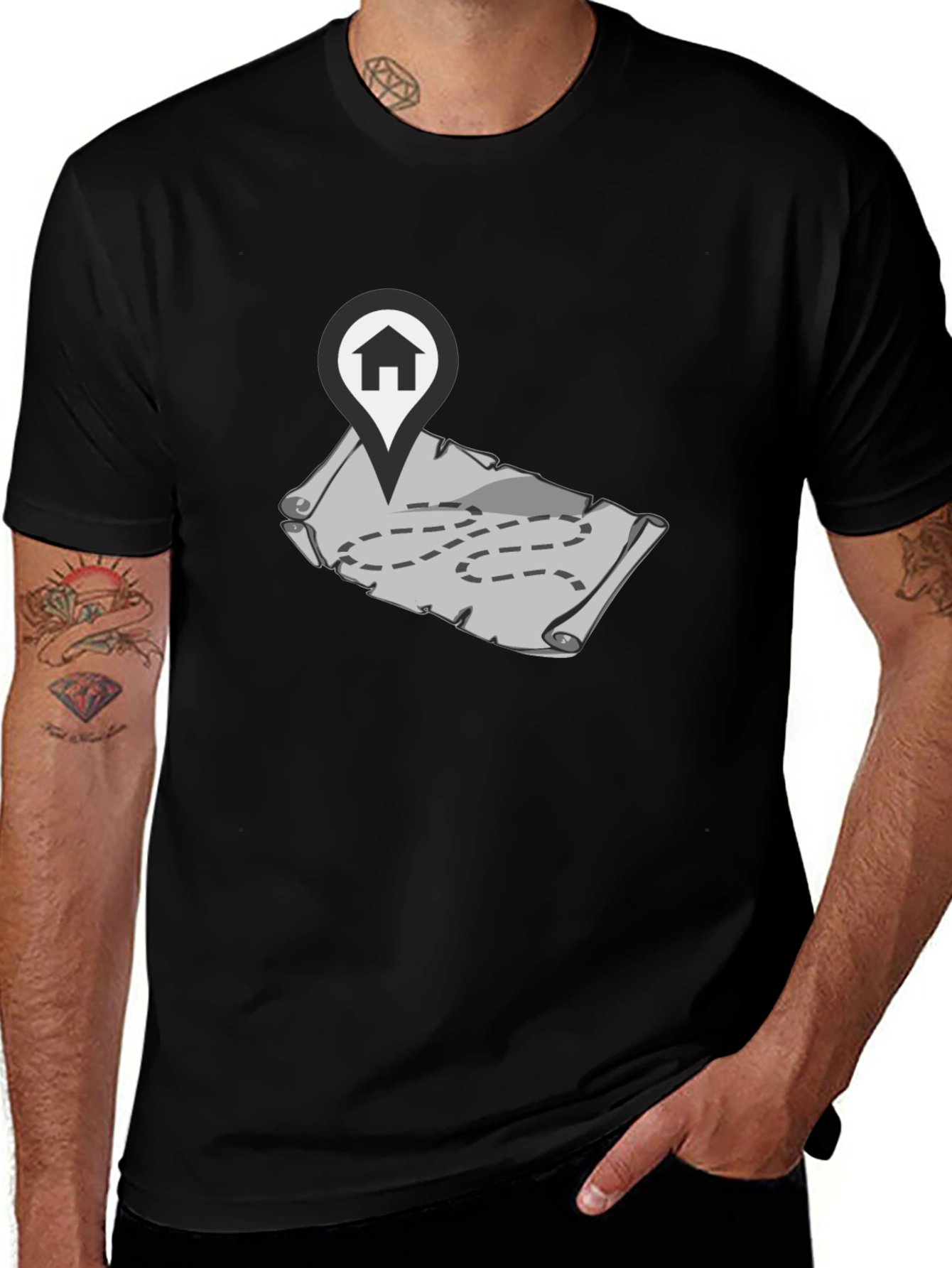 Variant 27 of Adventure Map T-Shirt: Home is the Destination!