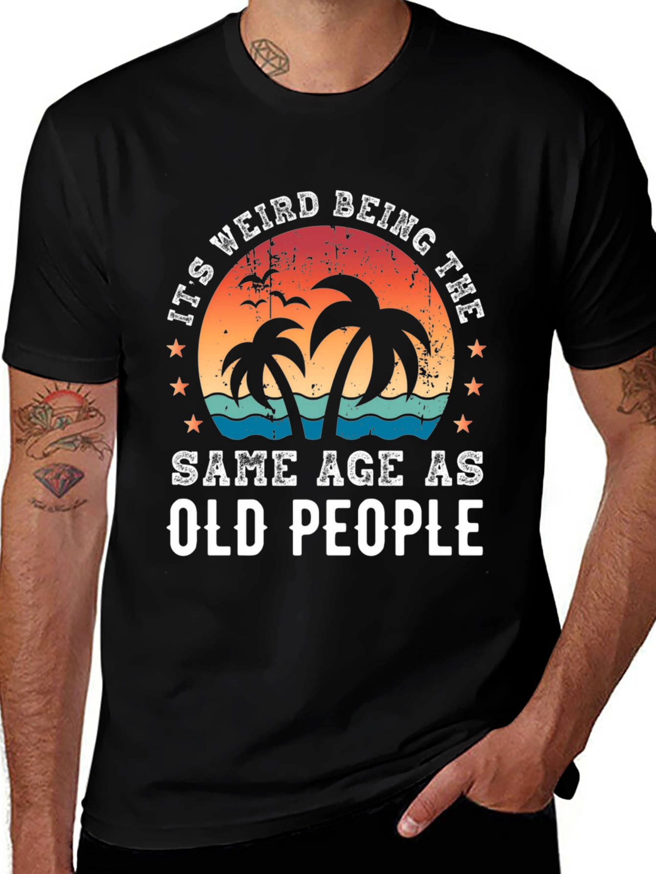 Variant 17 of Funny "Same Age as Old People" T-Shirt