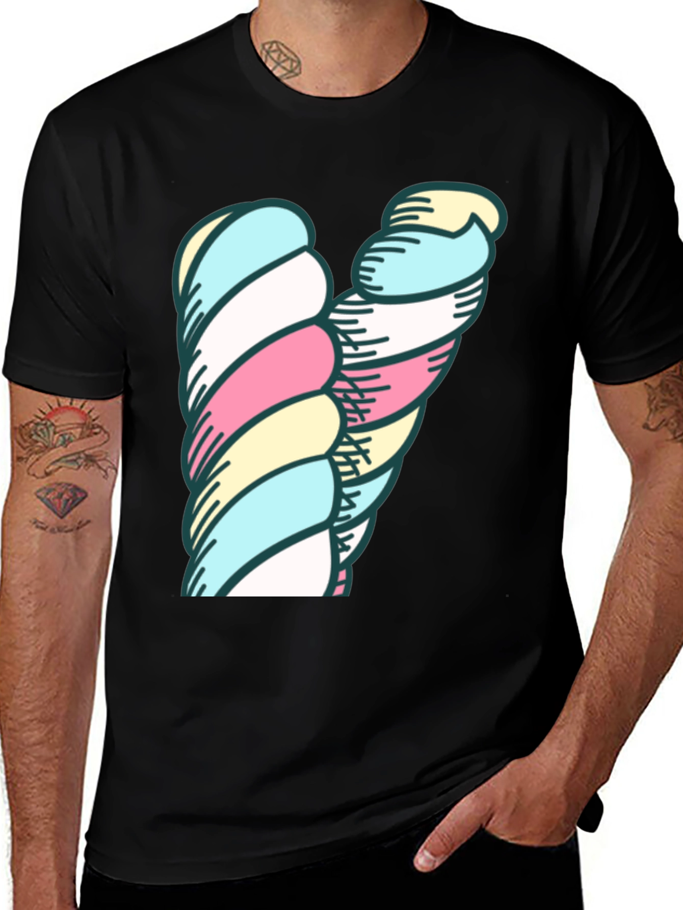 Variant 15 of Marshmallow Twist Graphic Tee - Unique Design!