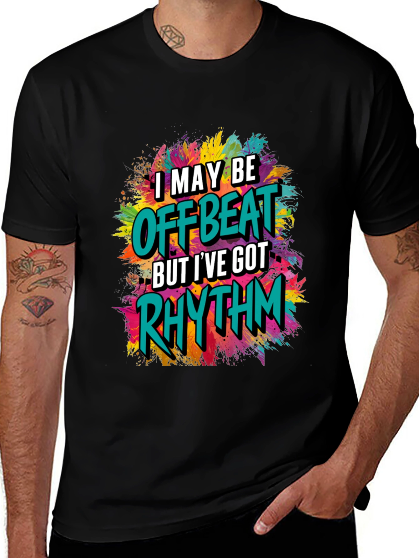 Variant 10 of Offbeat Rhythm Graphic T-Shirt - Trendy Style