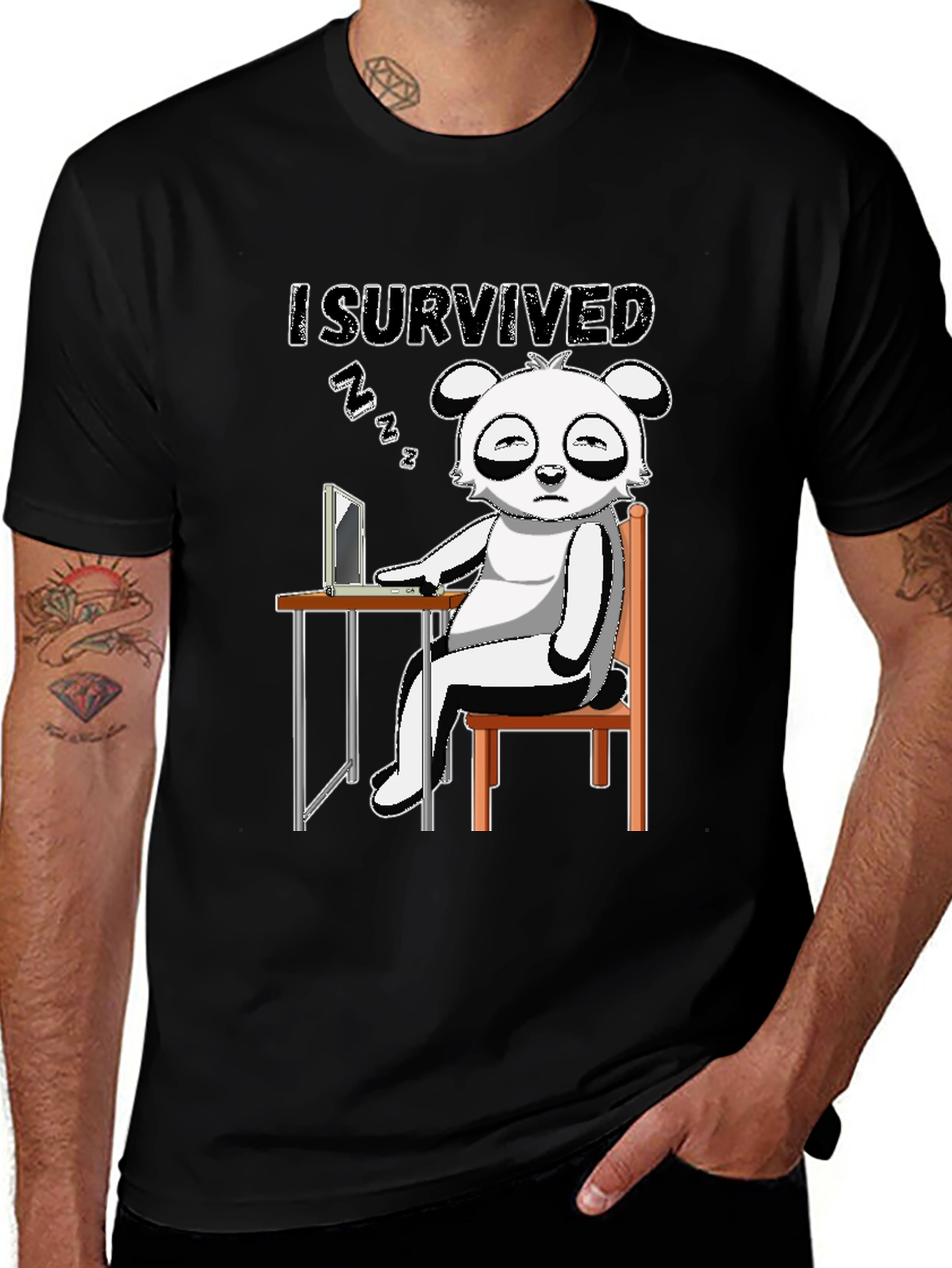 Variant 29 of I Survived Panda T-Shirt