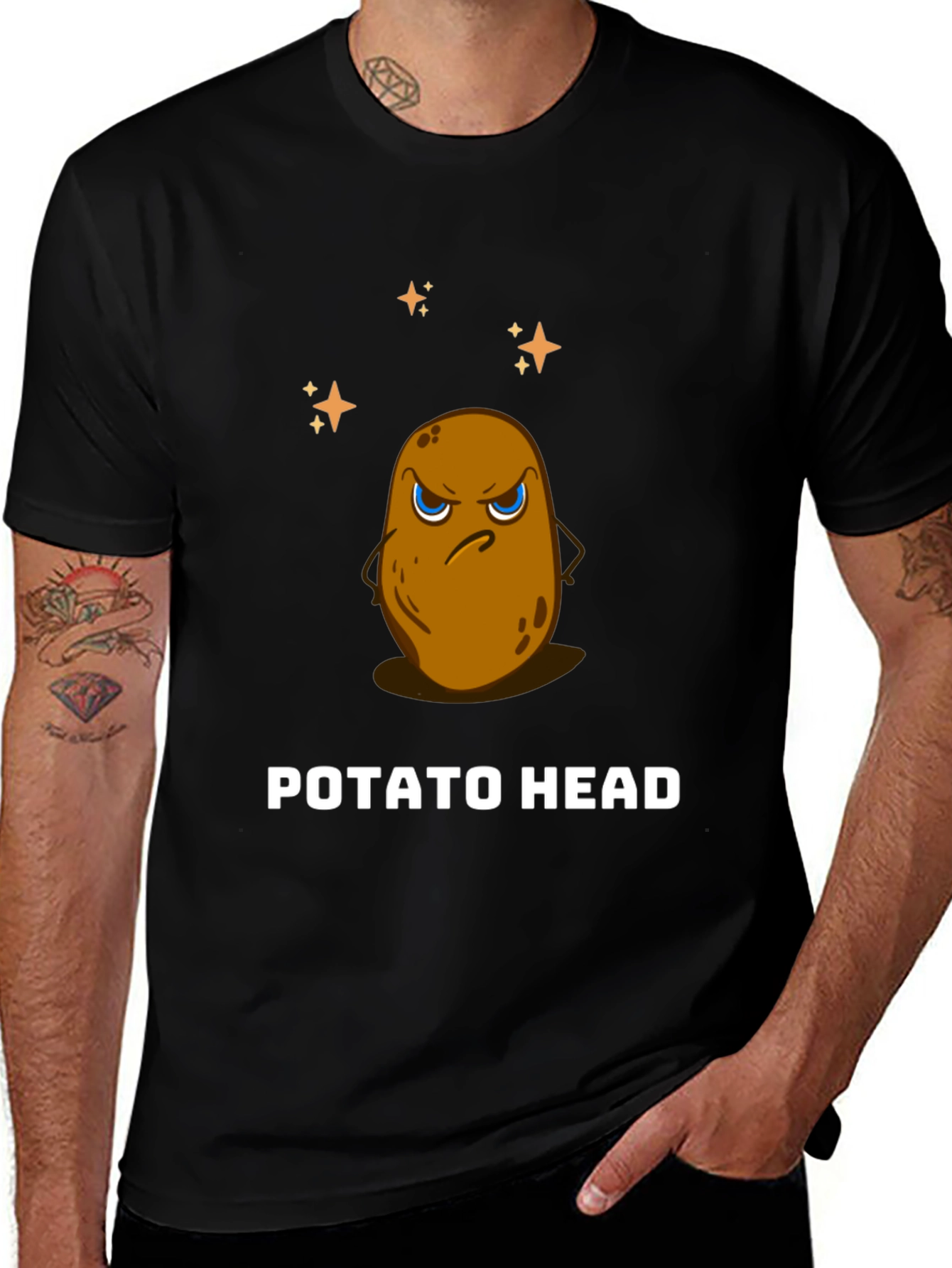 Variant 25 of Funny Potato Head Graphic Tee - Unisex