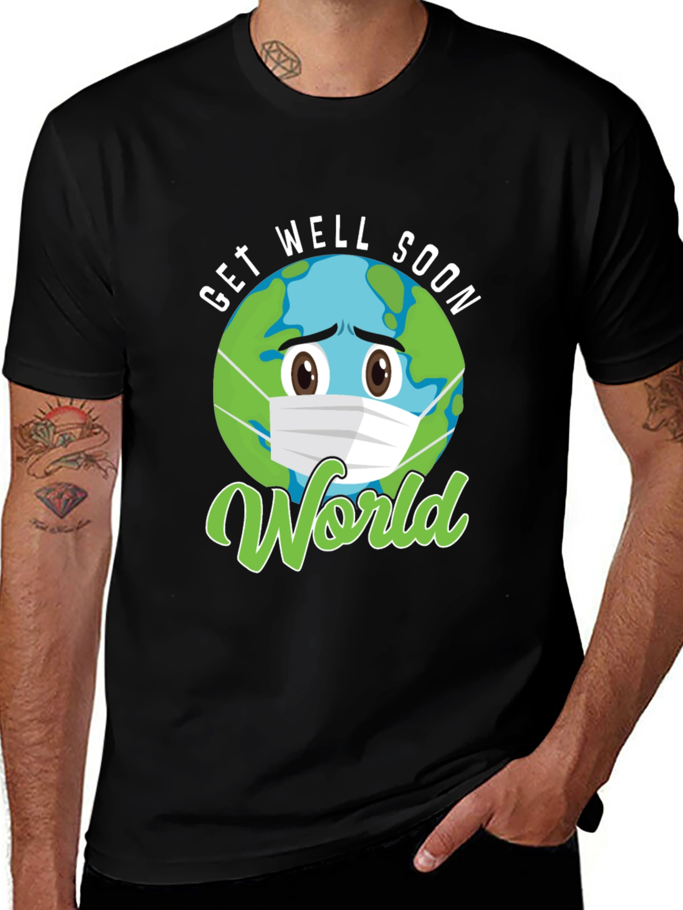 Variant 27 of Get Well Soon World Graphic T-Shirt