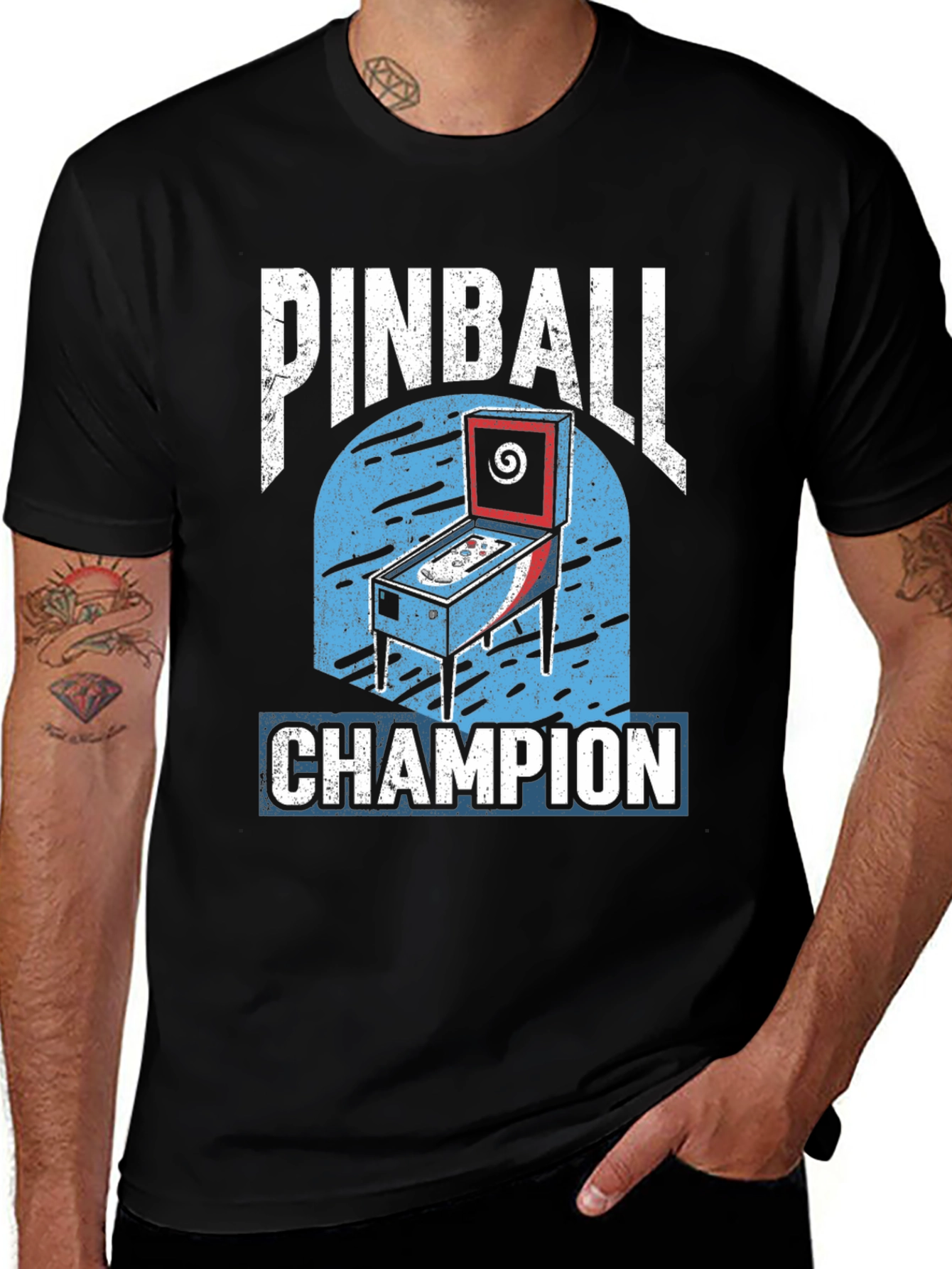Pinball Champion Graphic Tee - Retro Game Shirt