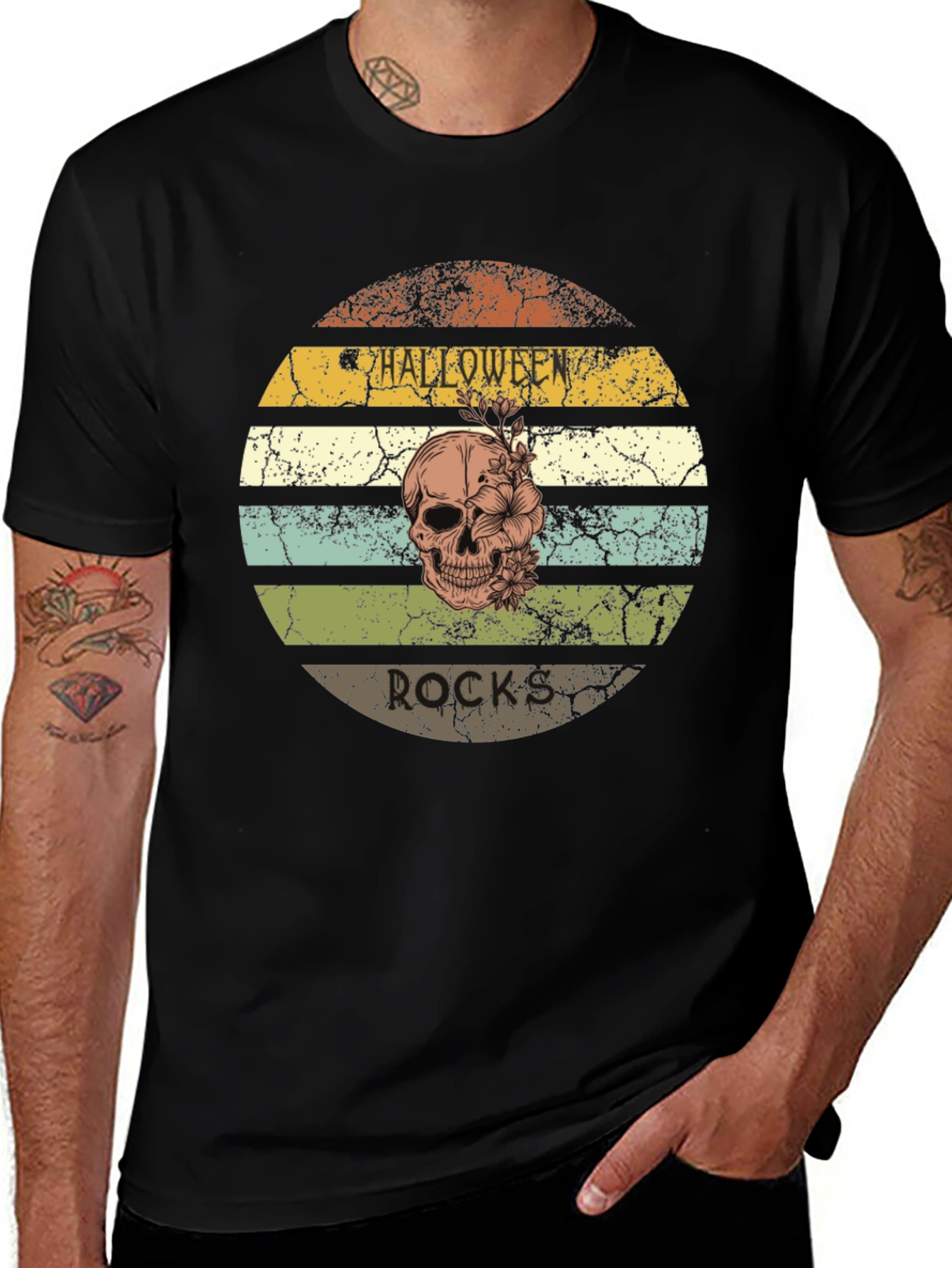 Halloween Rocks Skull T-Shirt
