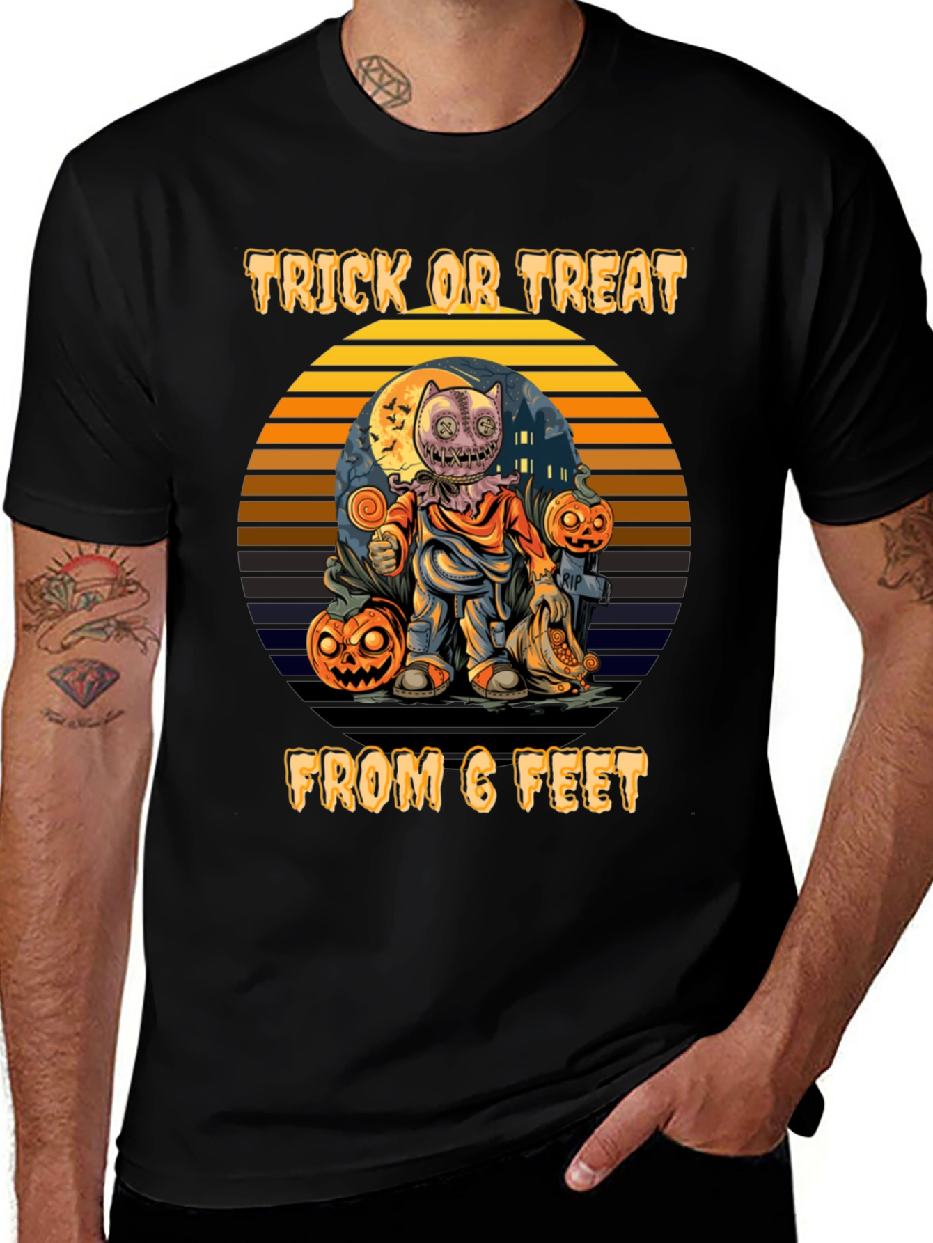 Trick or Treat From 6 Feet Halloween T-Shirt